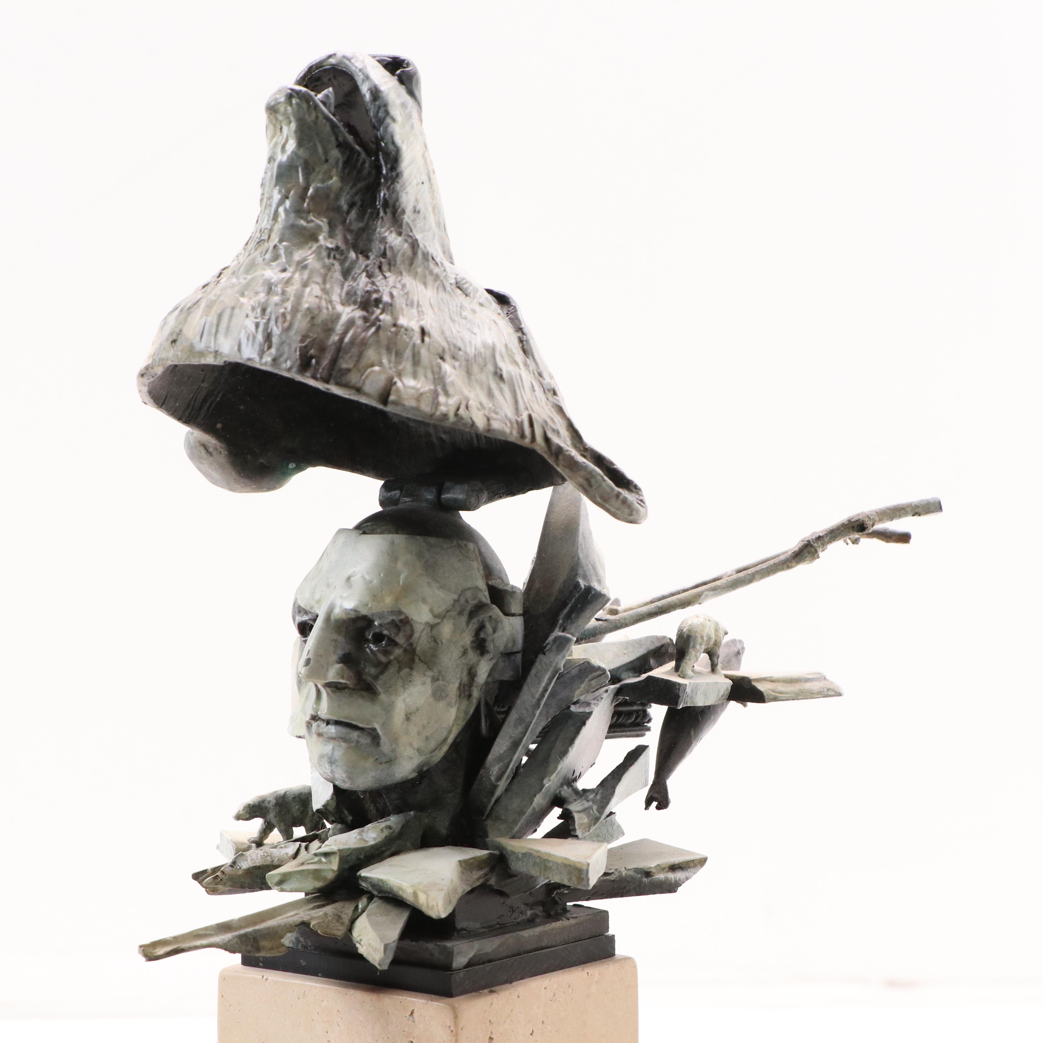 Ted Gall "Dancing Bear" Hinged Metal Sculpture