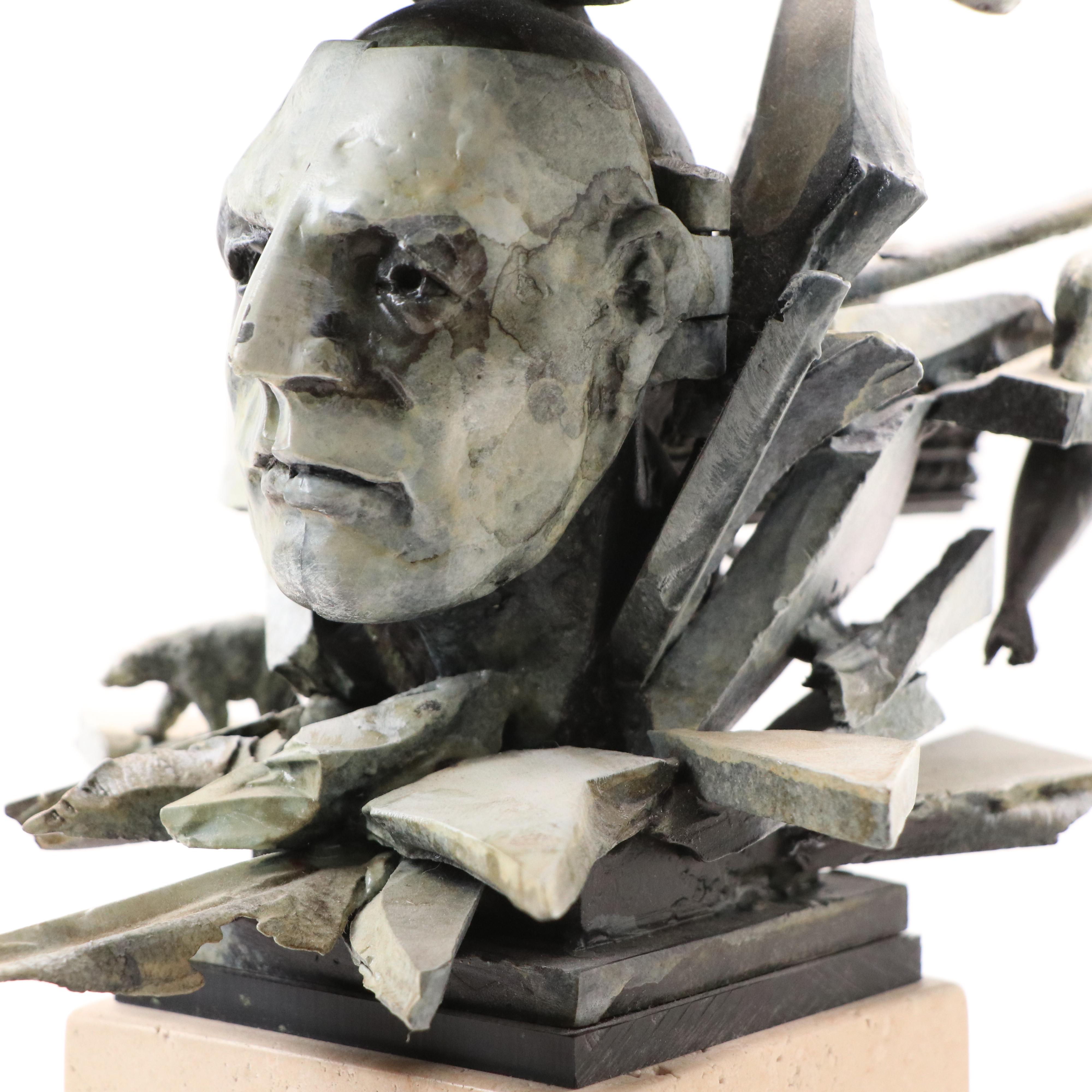 Ted Gall "Dancing Bear" Hinged Metal Sculpture