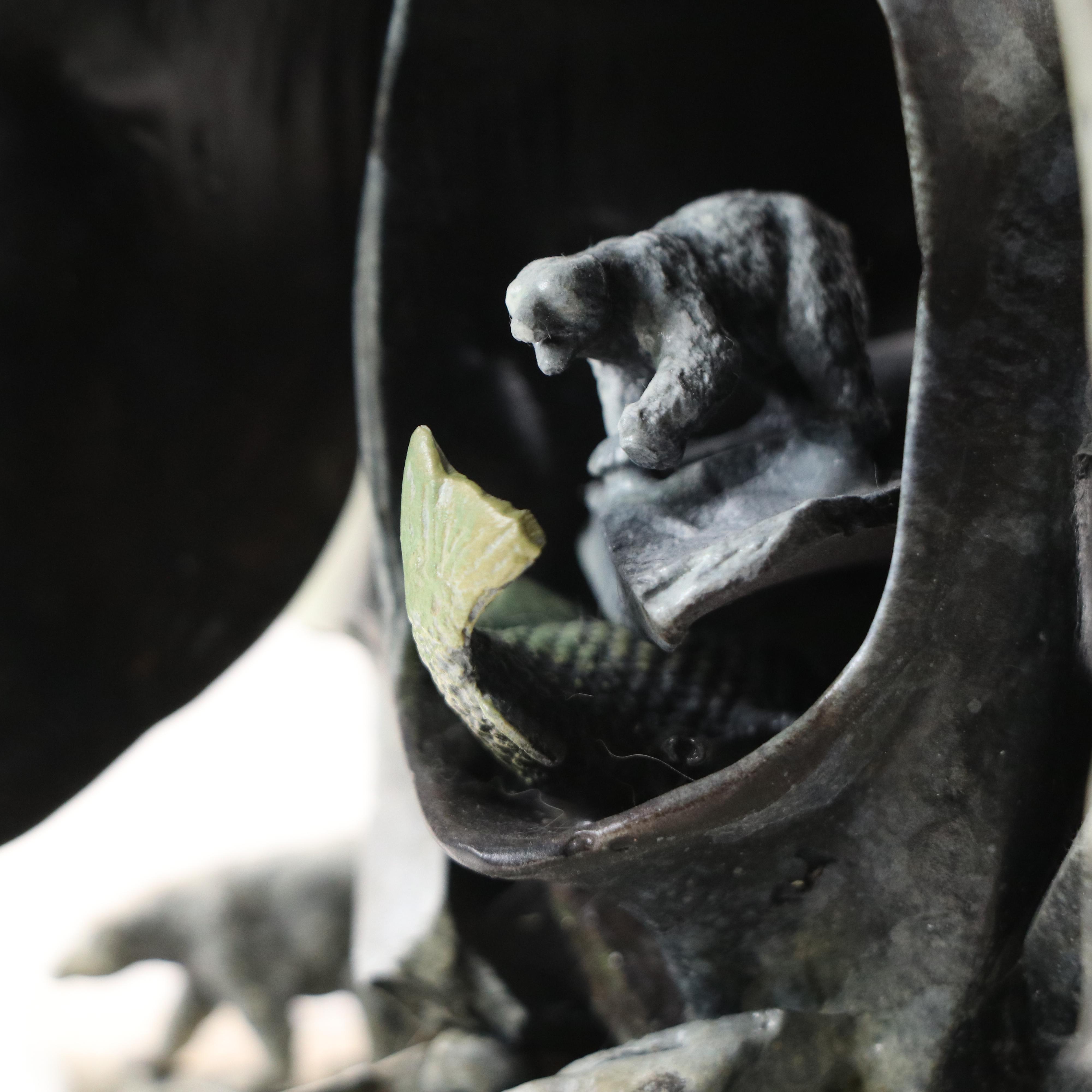 Ted Gall "Dancing Bear" Hinged Metal Sculpture