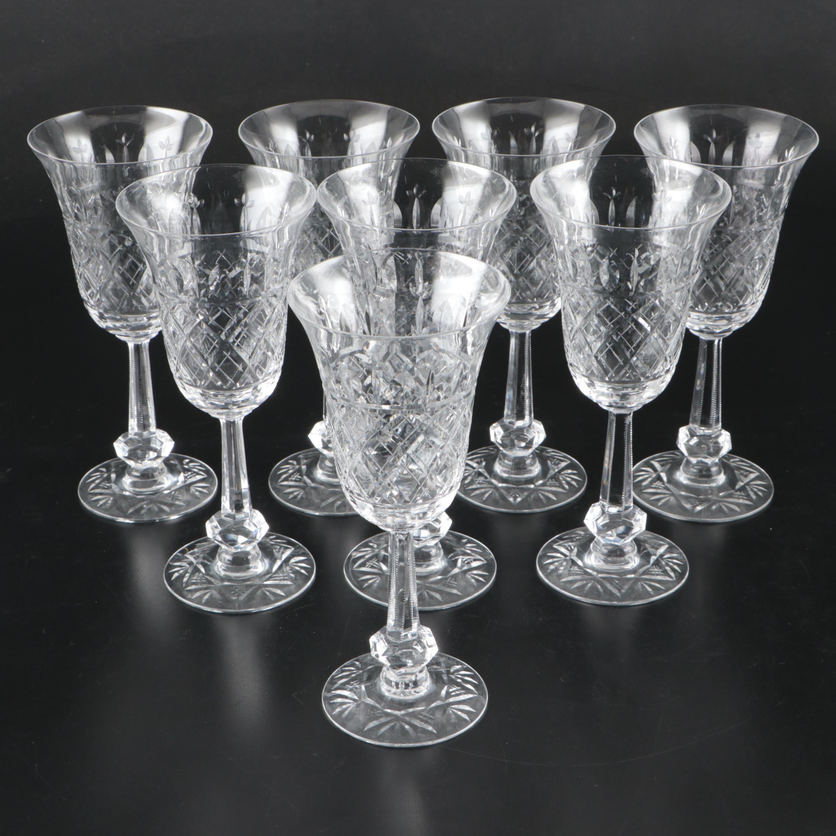 Heisey "Belfast" Crystal Champagne Coupes, Wine Glasses and Goblets