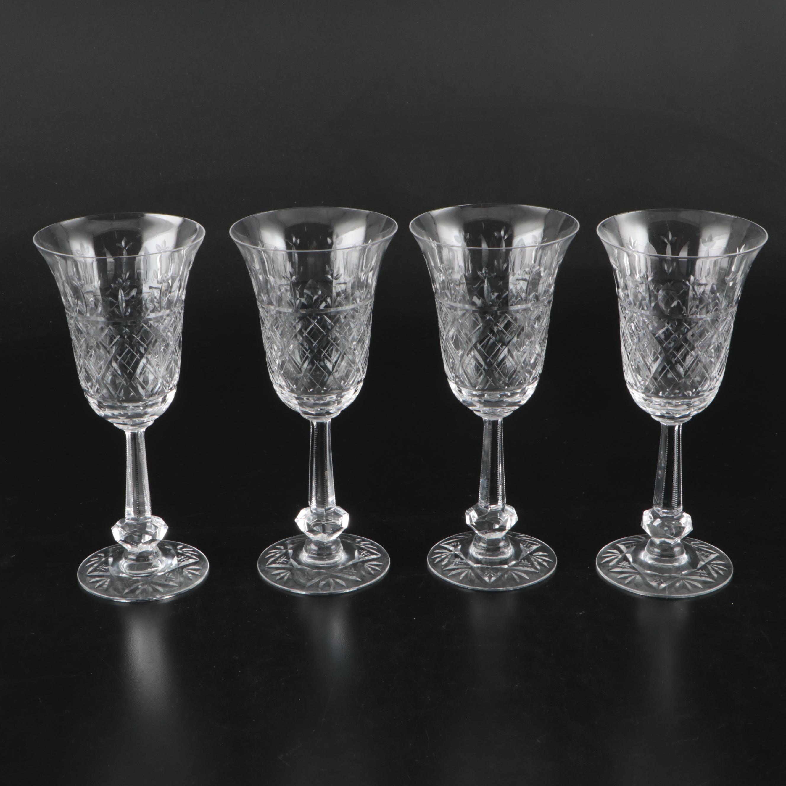 Heisey "Belfast" Crystal Champagne Coupes, Wine Glasses and Goblets