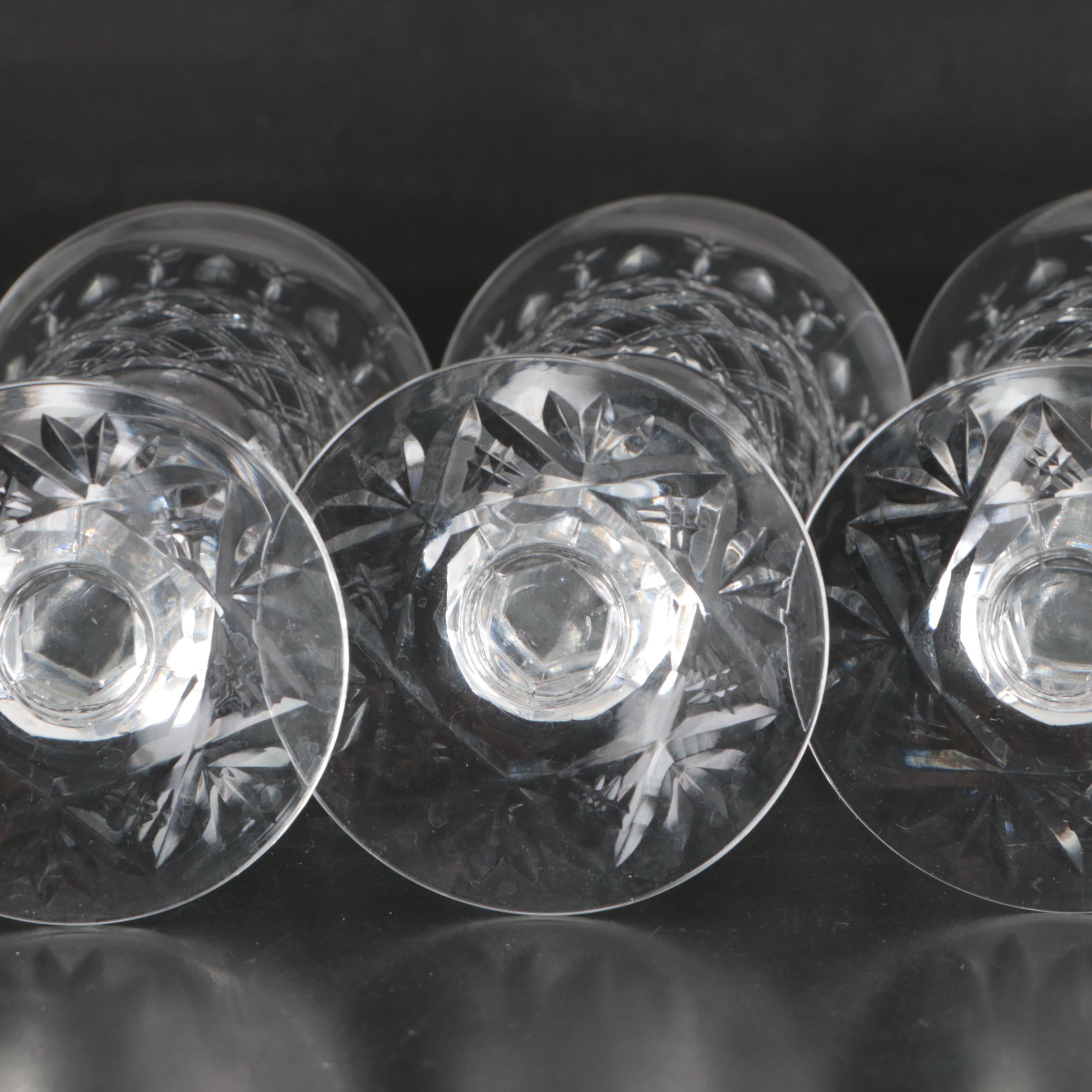Heisey "Belfast" Crystal Champagne Coupes, Wine Glasses and Goblets