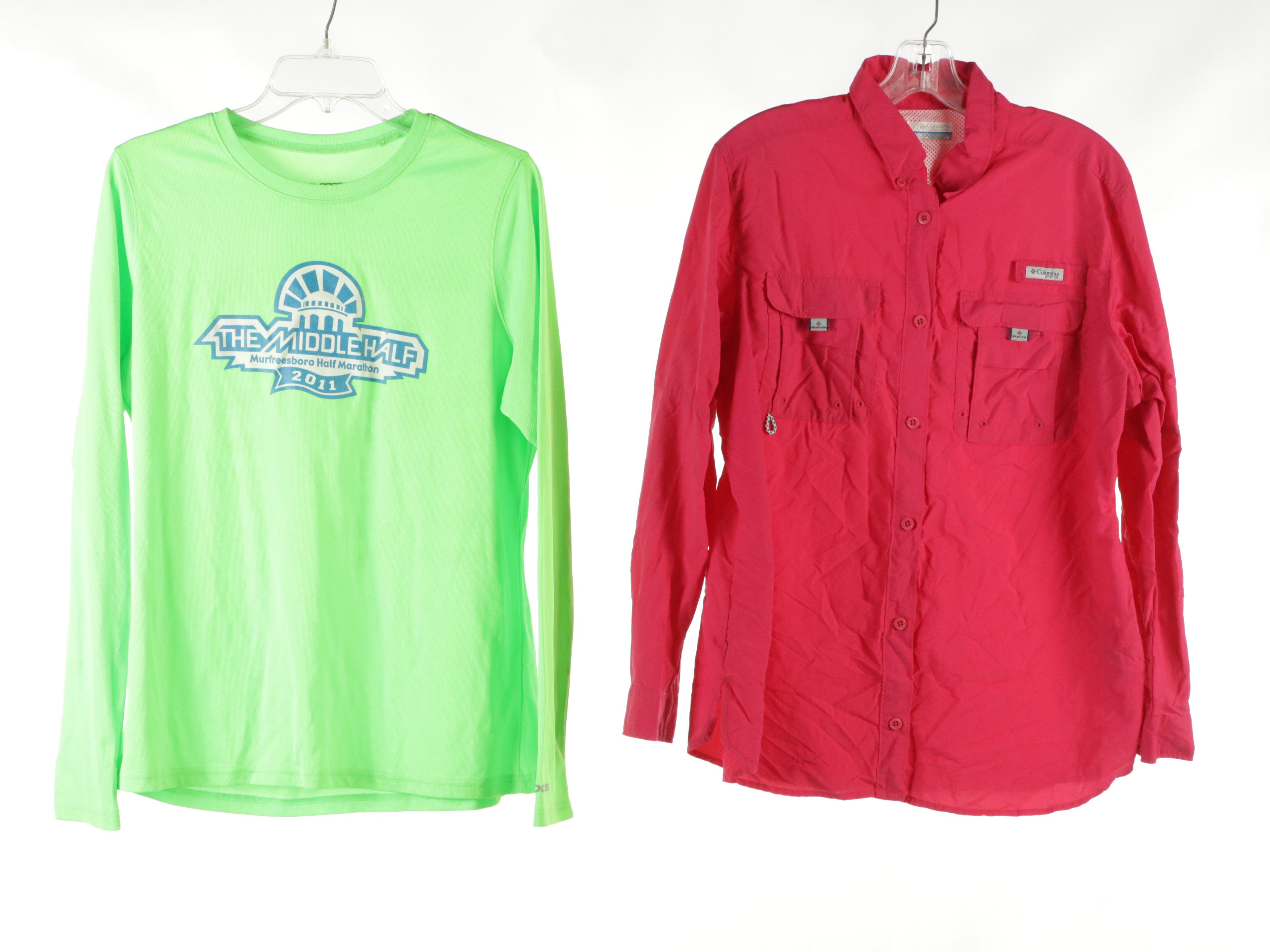 Columbia PFG Long Sleeve Shirts, Nike T-Shirt, Under Armour Tank Top & More