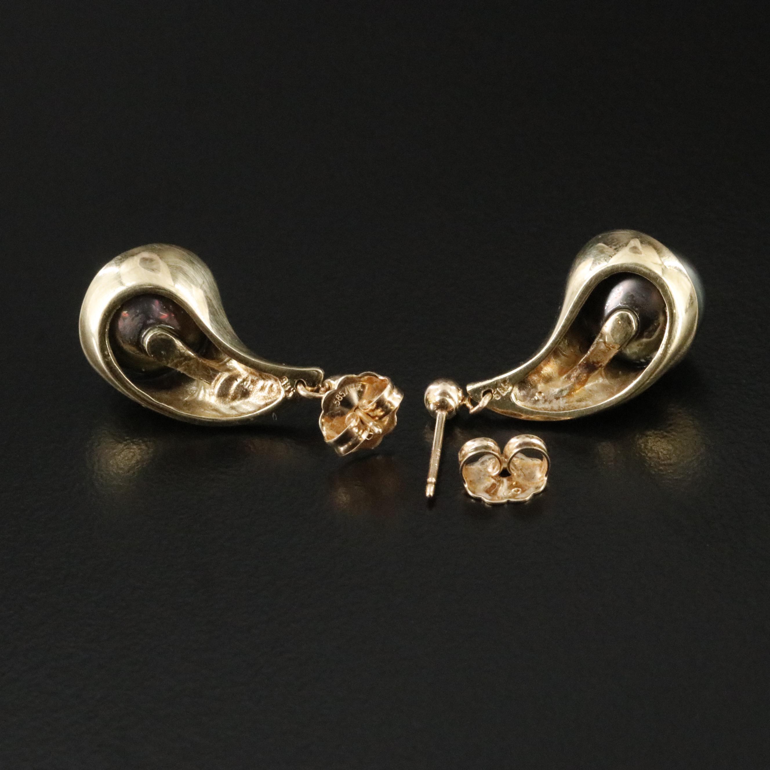 14K Pearl Drop Earrings