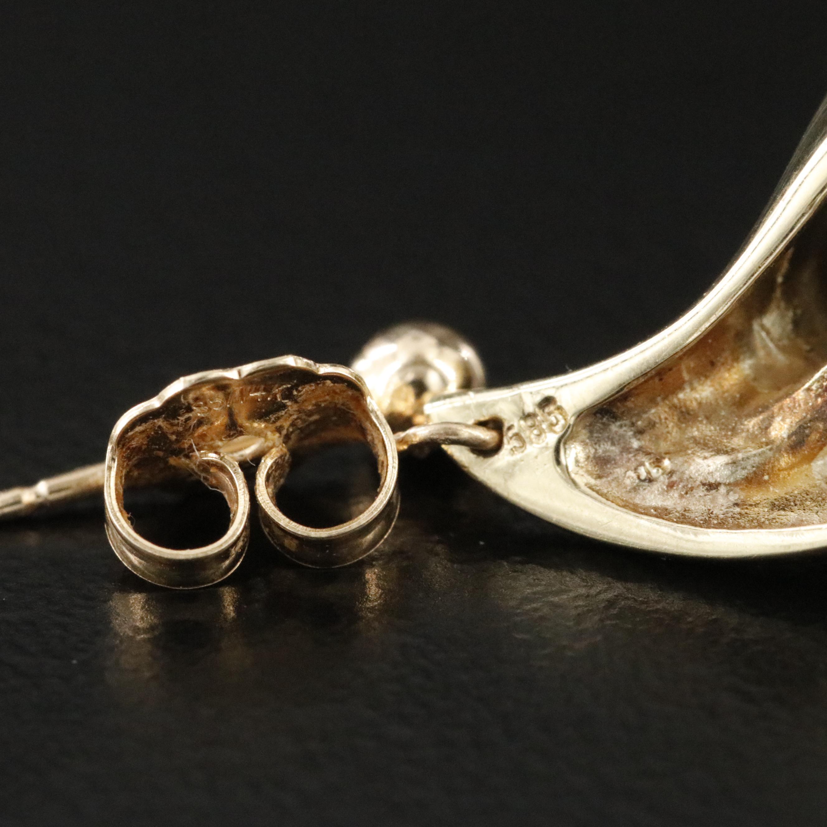 14K Pearl Drop Earrings