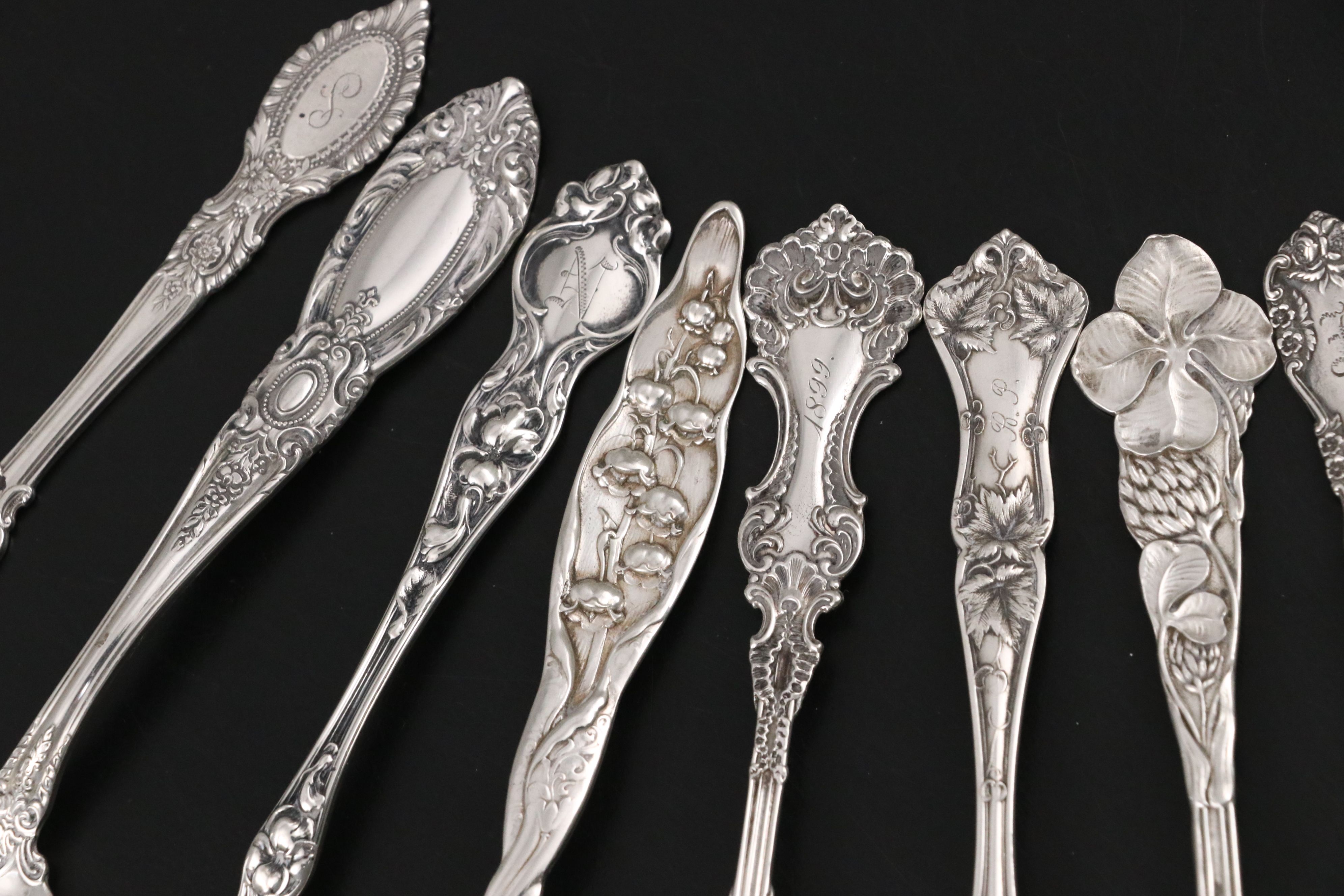 R. Wallace & Sons with Other Sterling Silver Souvenir Spoons and Flatware