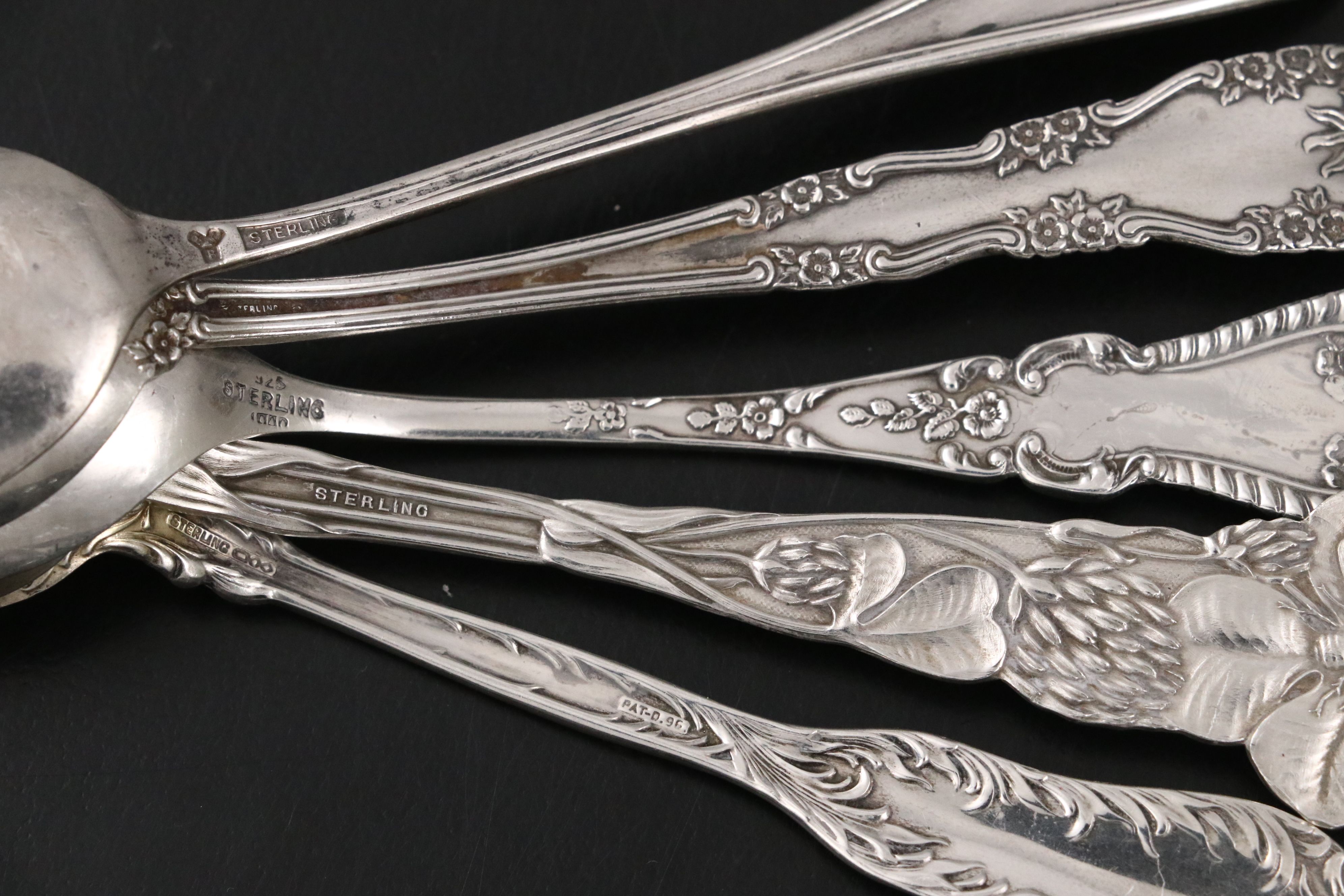 R. Wallace & Sons with Other Sterling Silver Souvenir Spoons and Flatware
