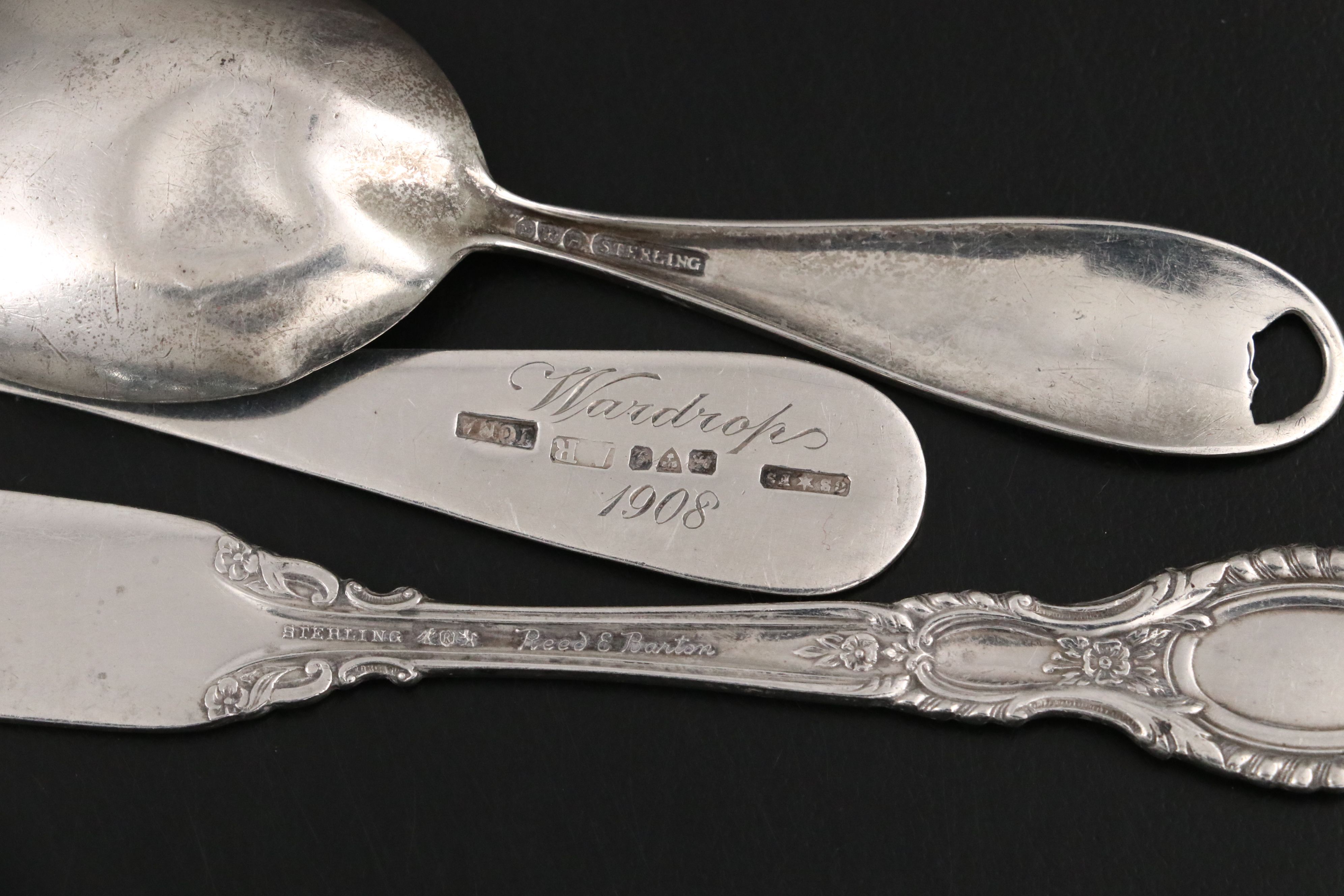 R. Wallace & Sons with Other Sterling Silver Souvenir Spoons and Flatware