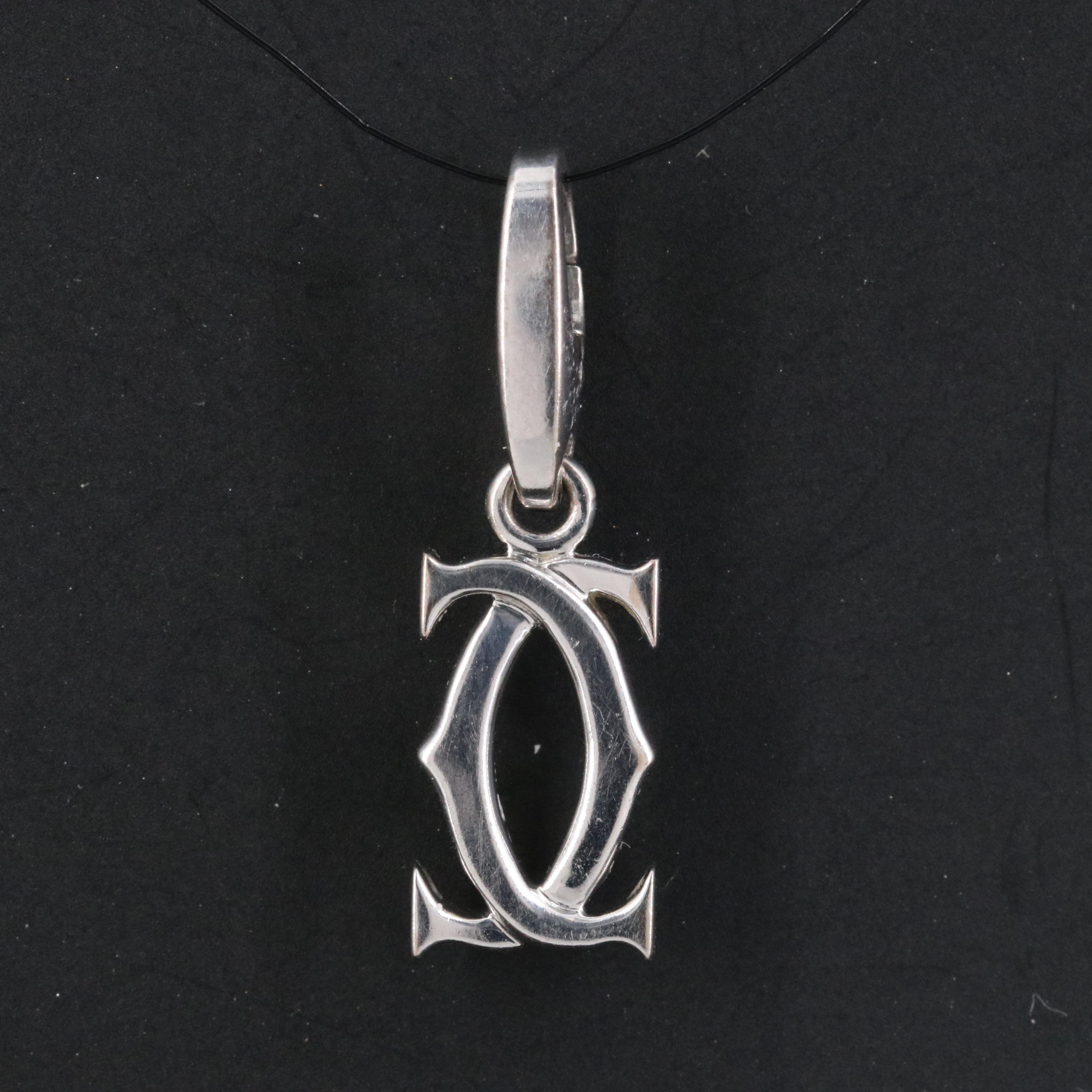 Cartier 18K Double C de Cartier Logo Charm