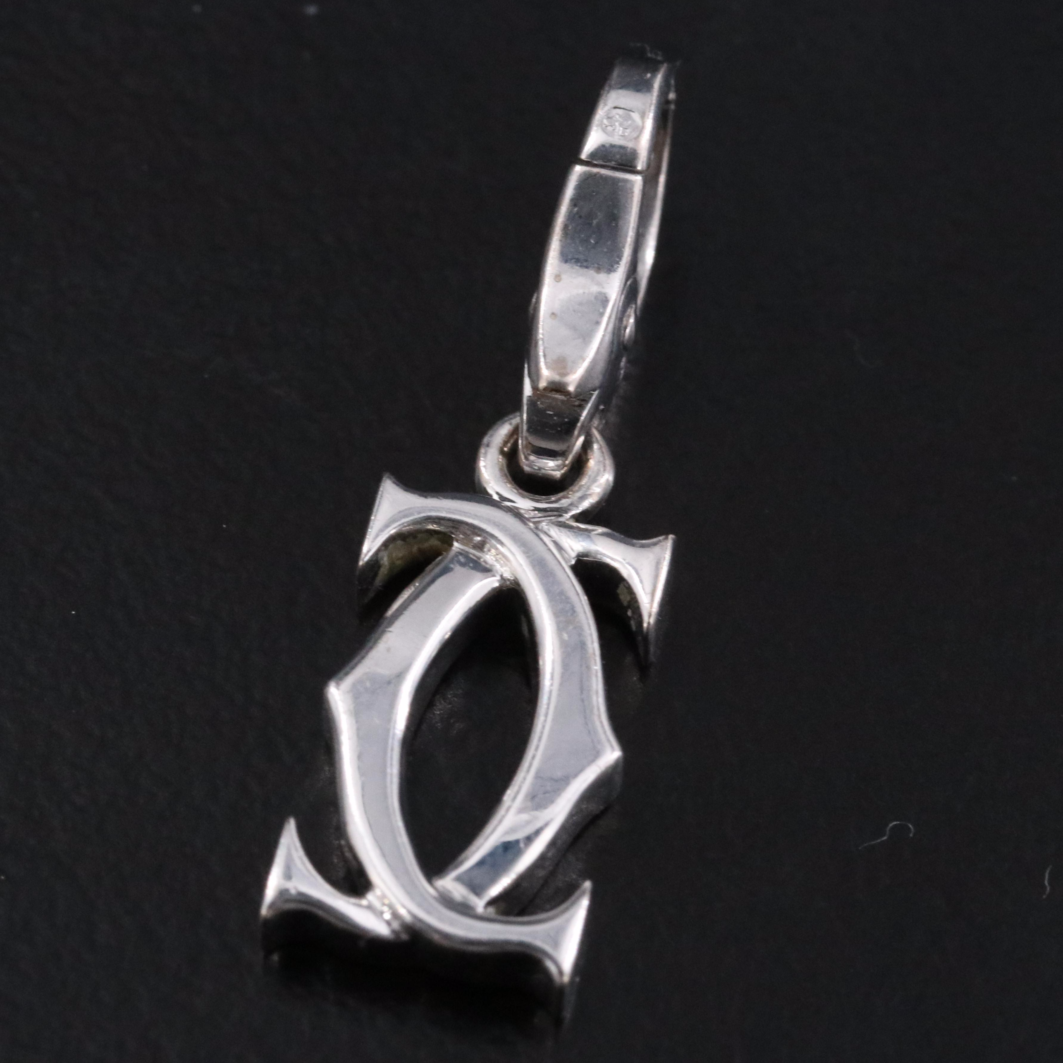 Cartier 18K Double C de Cartier Logo Charm