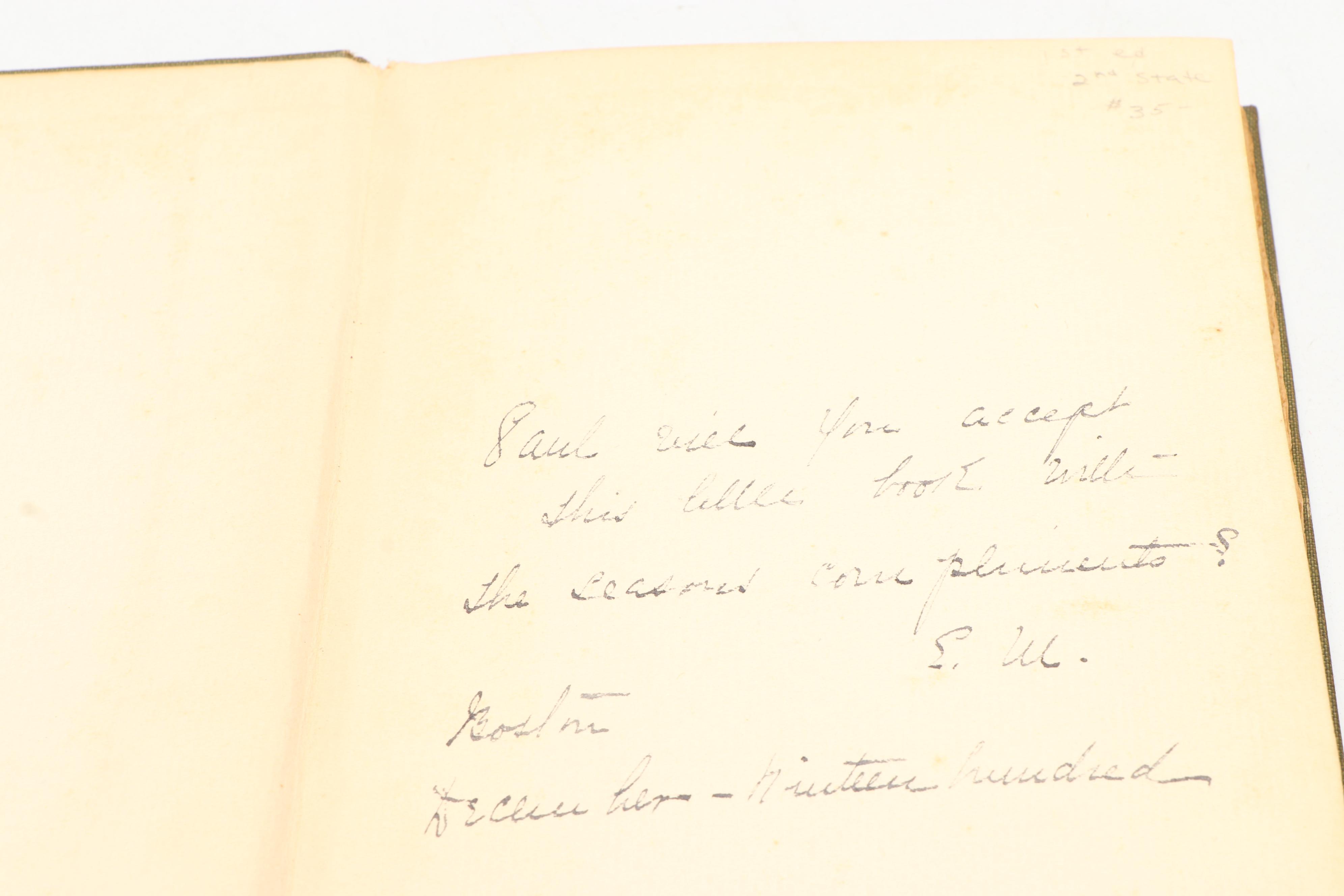 First Edition, Second State "English As She Is Taught" by Mark Twain, 1900