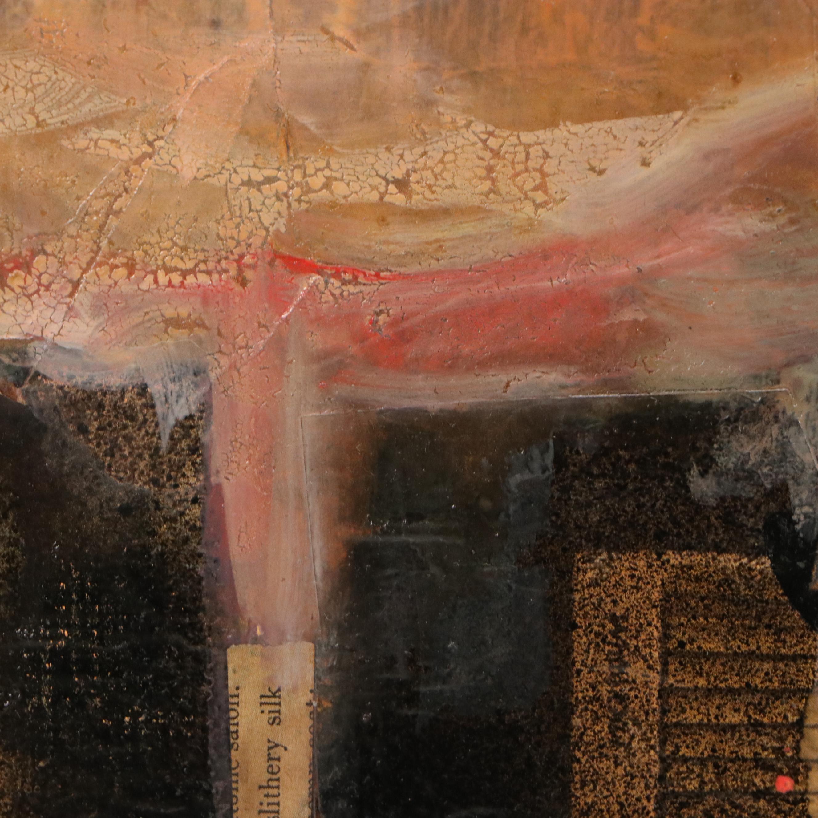 Anne Shifton Abstract New York City Landscape Mixed Media Painting