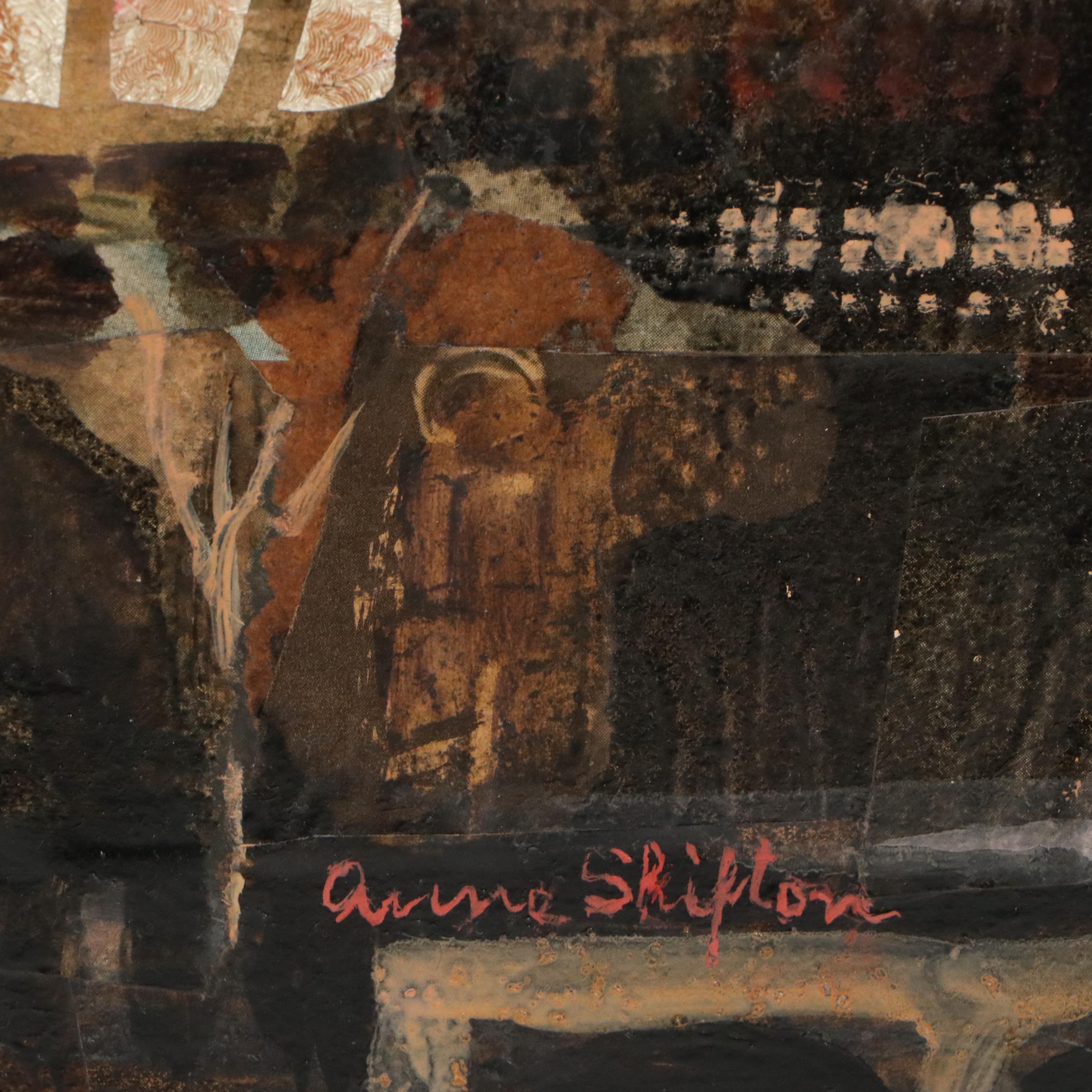 Anne Shifton Abstract New York City Landscape Mixed Media Painting
