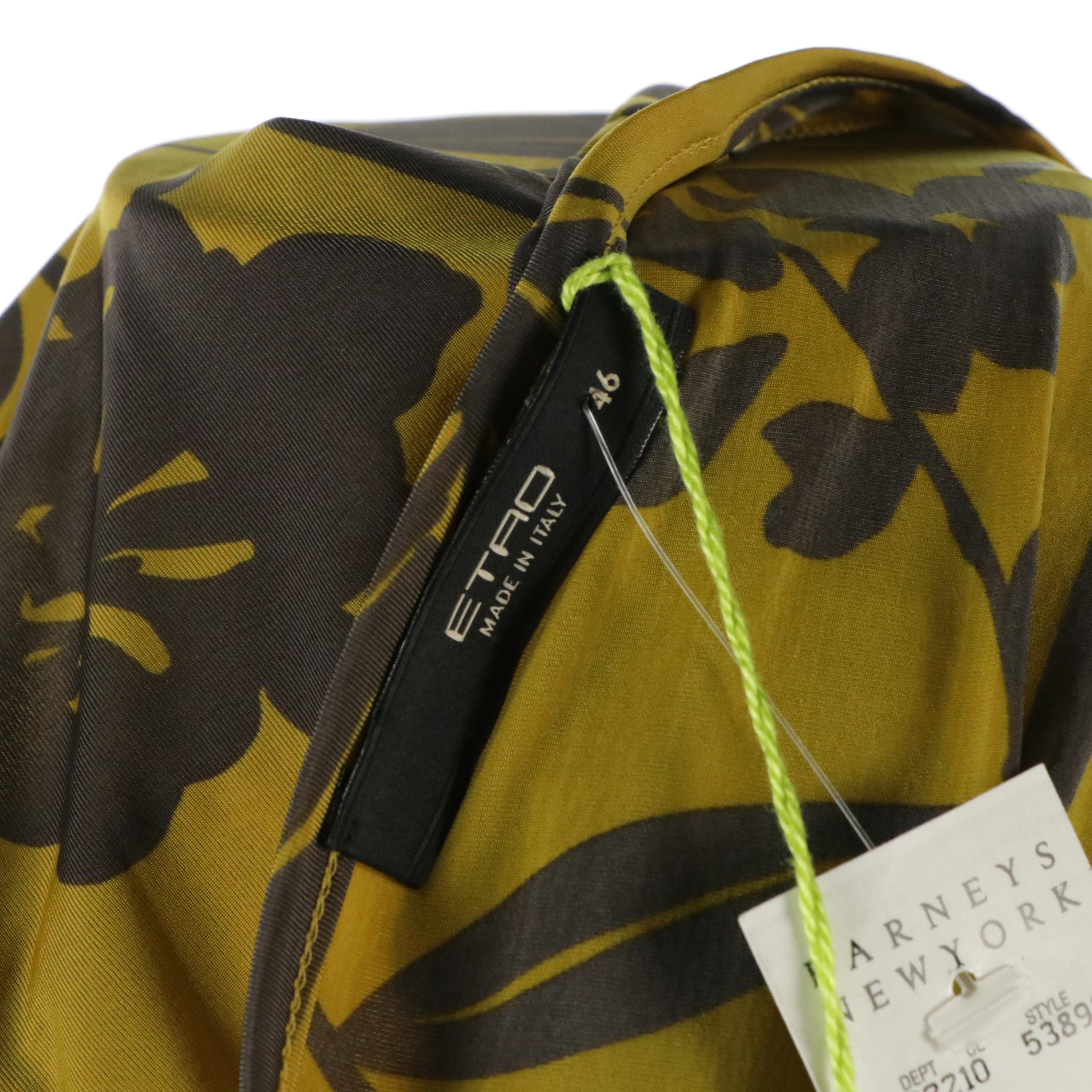 ETRO Printed Top and Escada Tropical Print Cotton Drawstring Pants with Tags