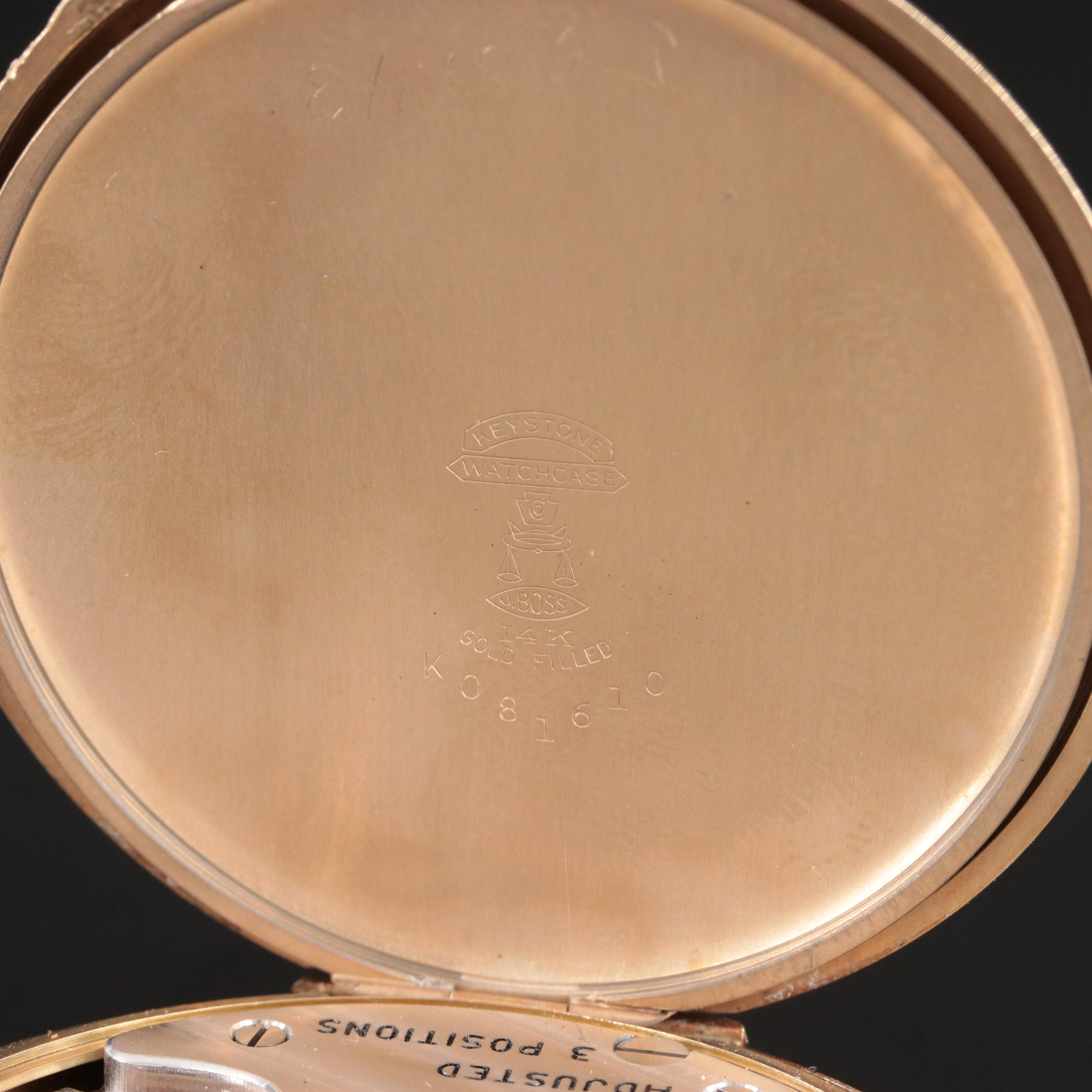 Hamilton Art Deco Style 14K Gold-Filled Pocket Watch