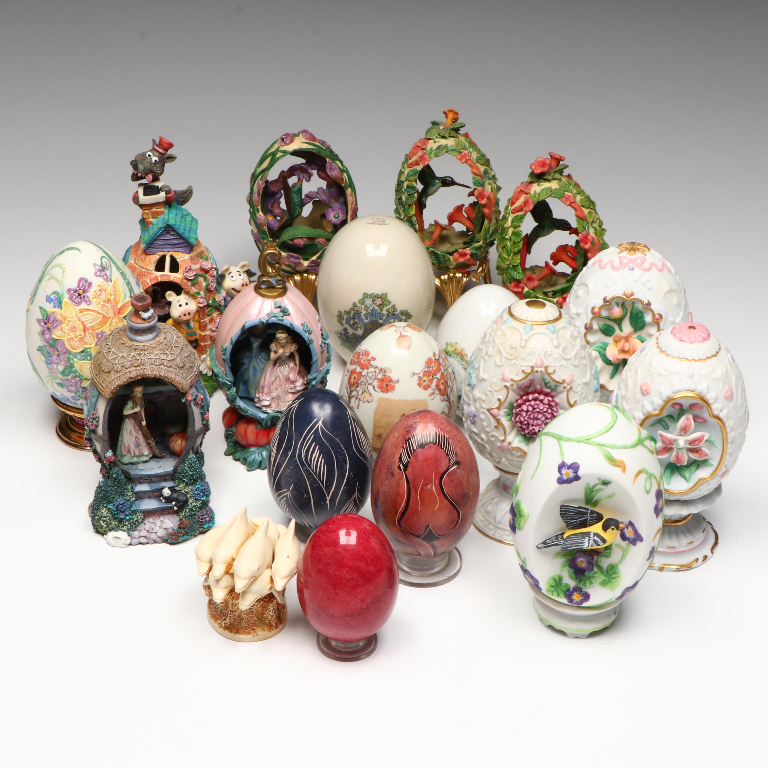 Lenox, Princeton Gallery, and More Decorative Porcelain and Resin Eggs
