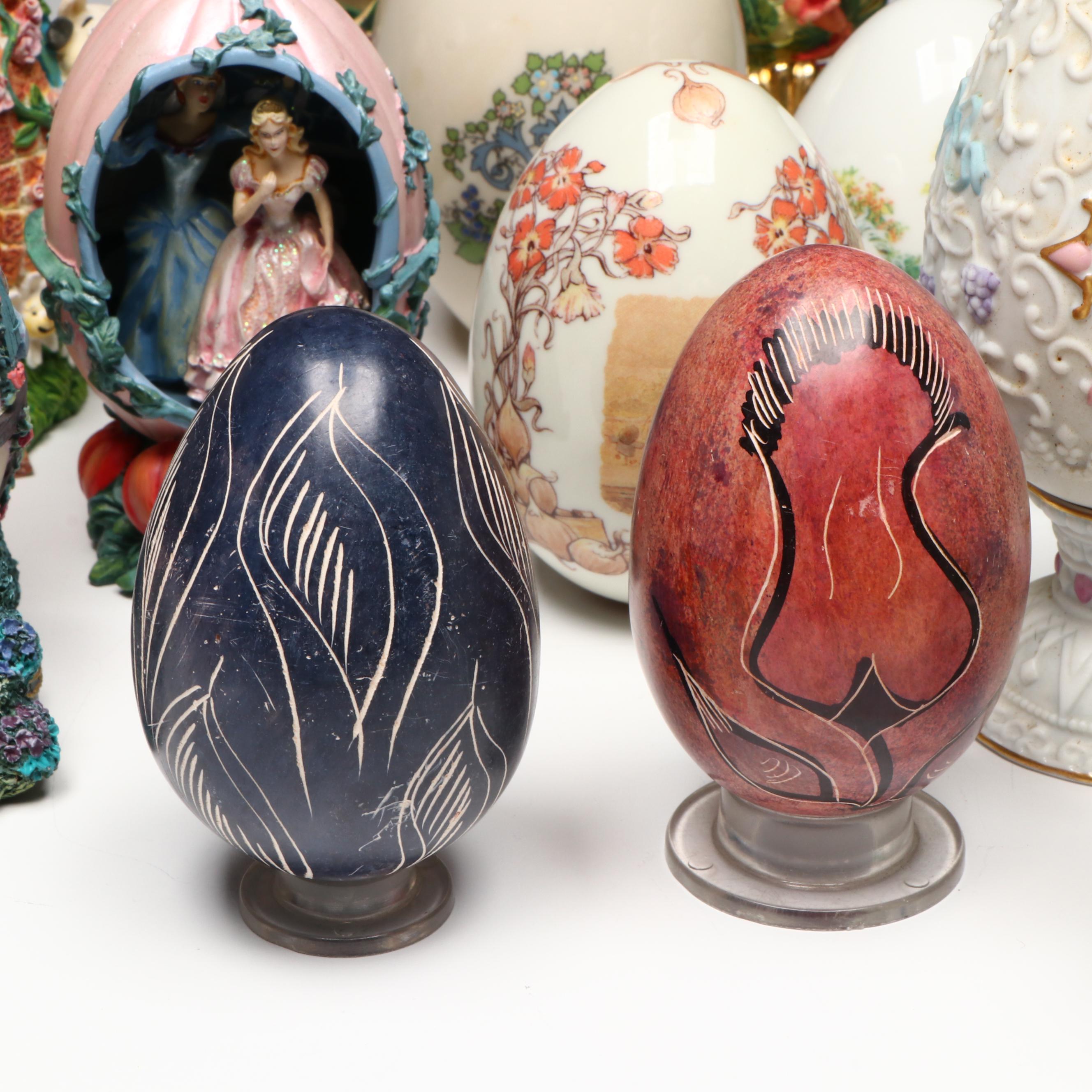 Lenox, Princeton Gallery, and More Decorative Porcelain and Resin Eggs