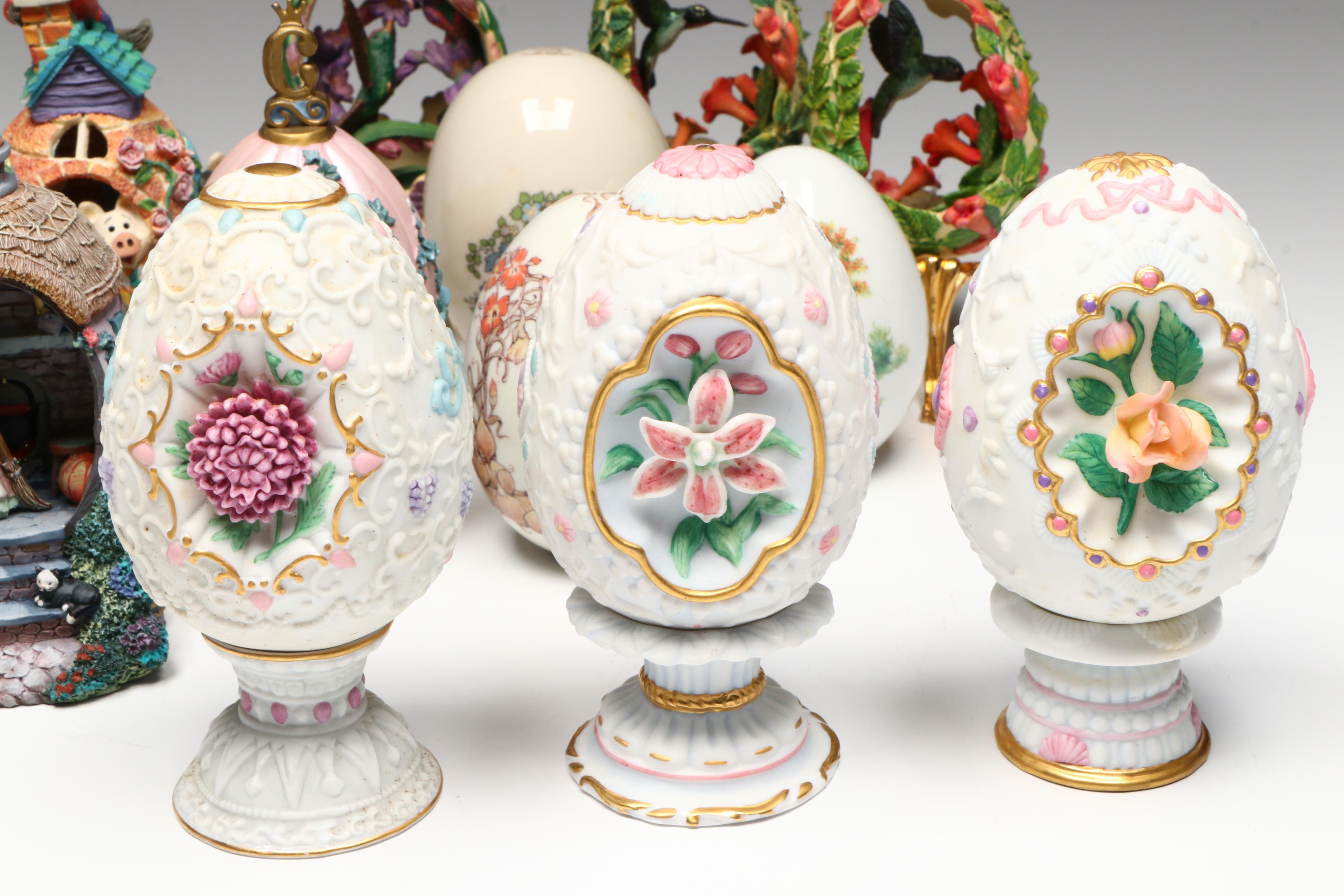Lenox, Princeton Gallery, and More Decorative Porcelain and Resin Eggs