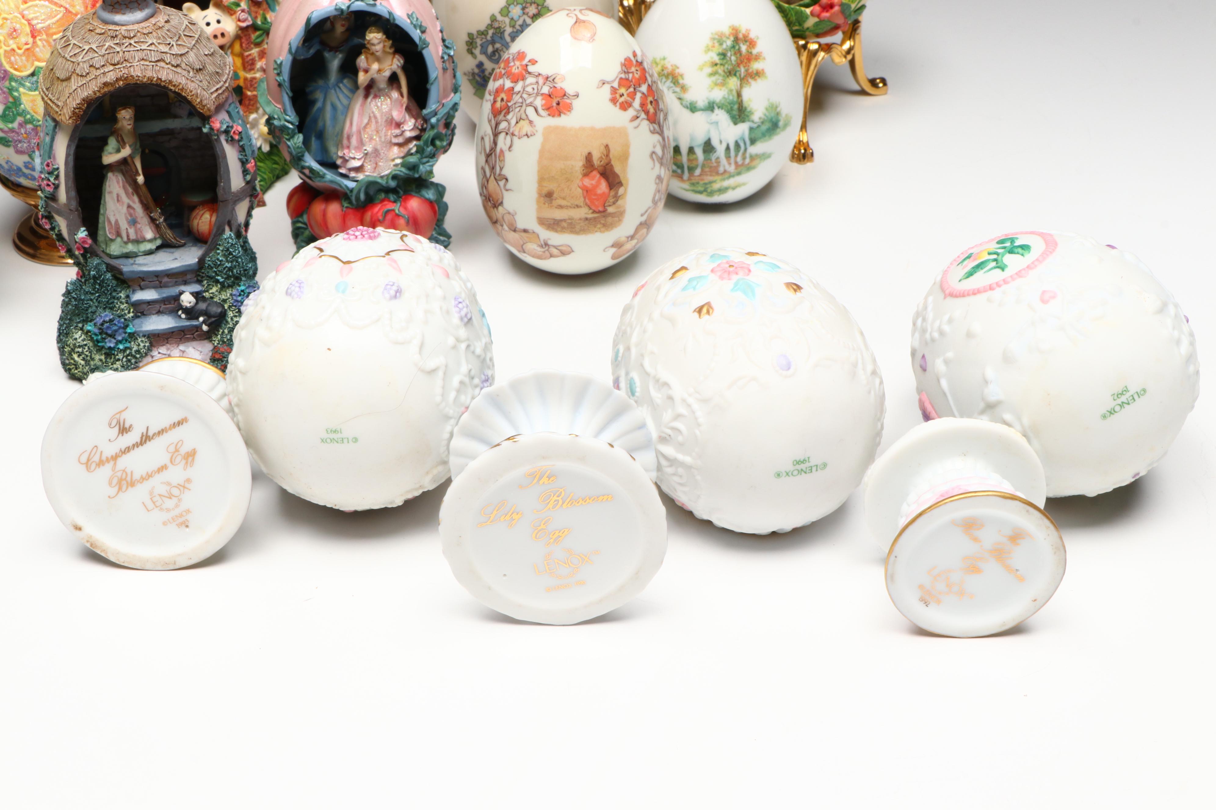 Lenox, Princeton Gallery, and More Decorative Porcelain and Resin Eggs