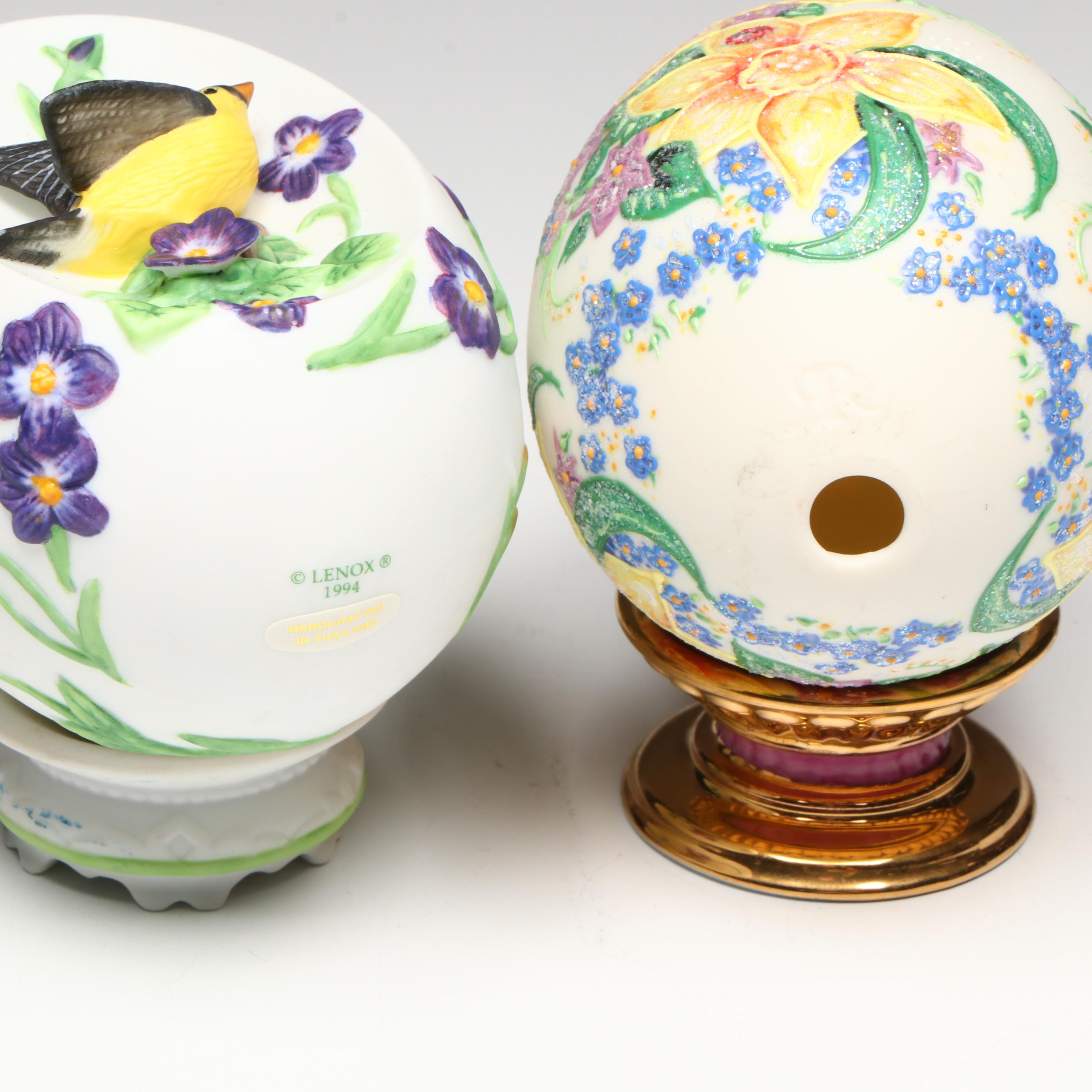 Lenox, Princeton Gallery, and More Decorative Porcelain and Resin Eggs
