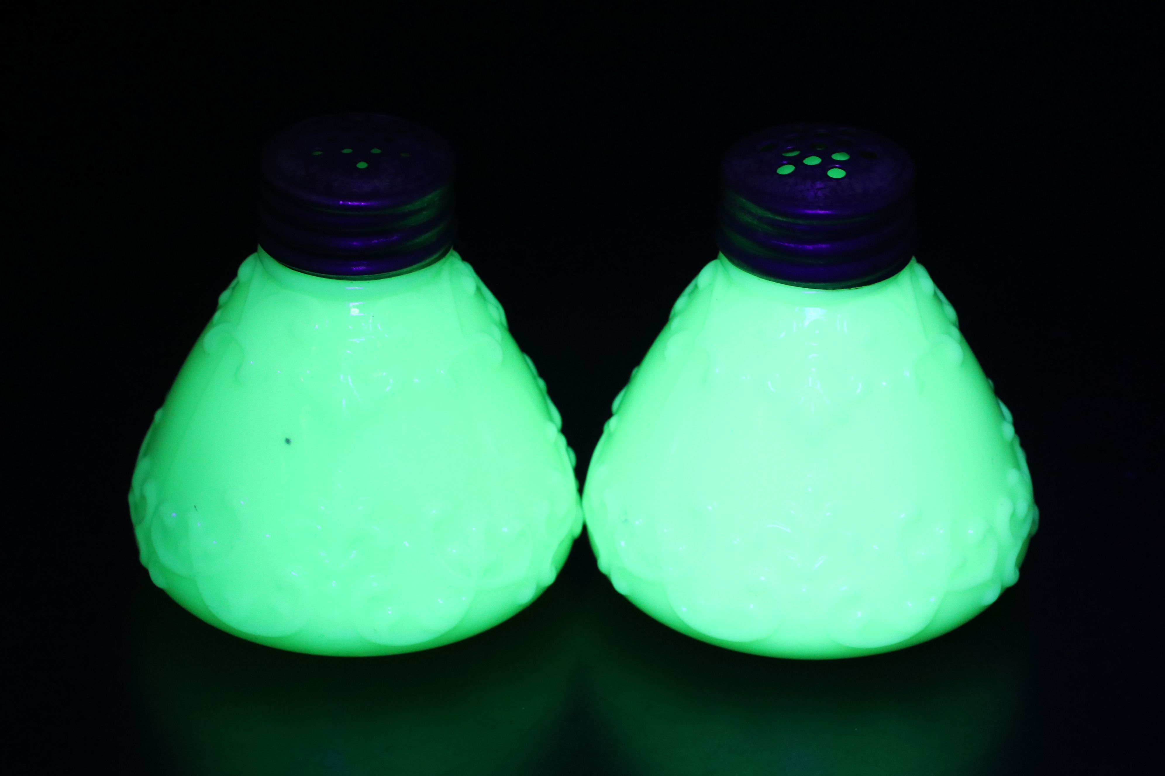 EAPG Yarn and Other Art Glass Salt and Pepper Shakers