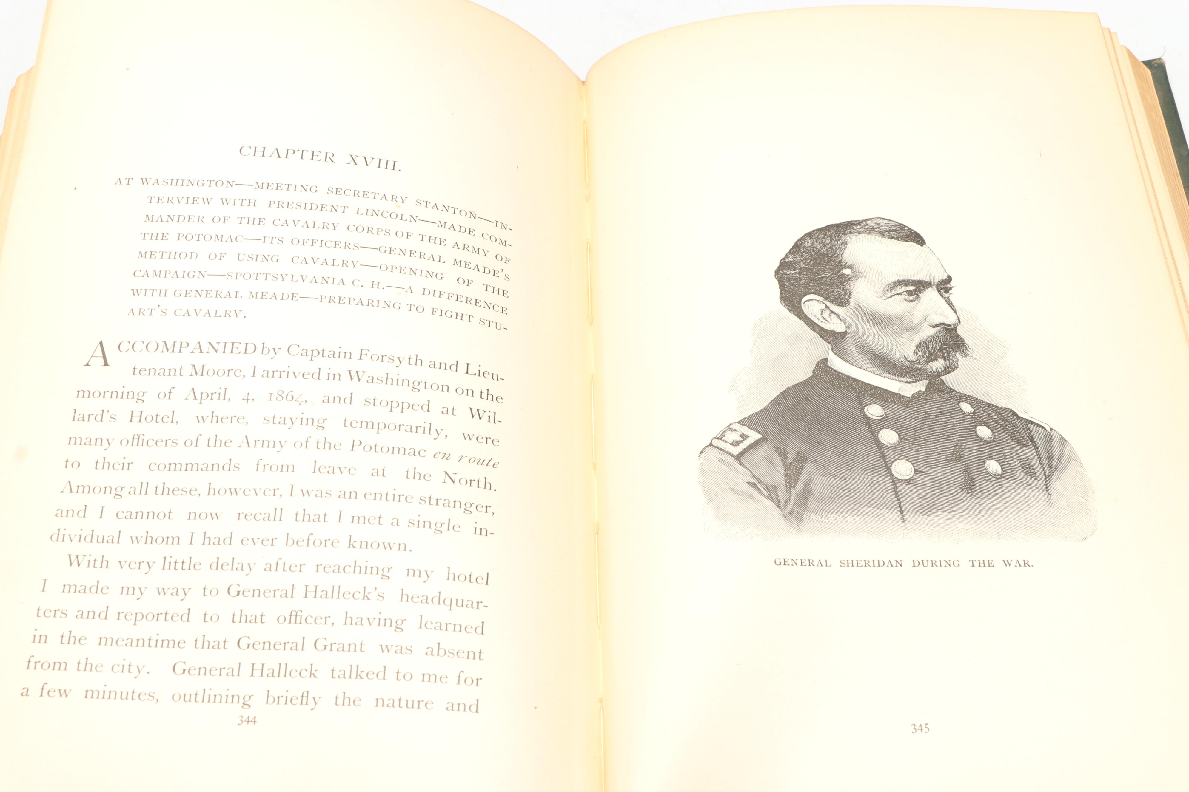 First Edition "Personal Memoirs of P. H. Sheridan" Two-Volume Set, 1888