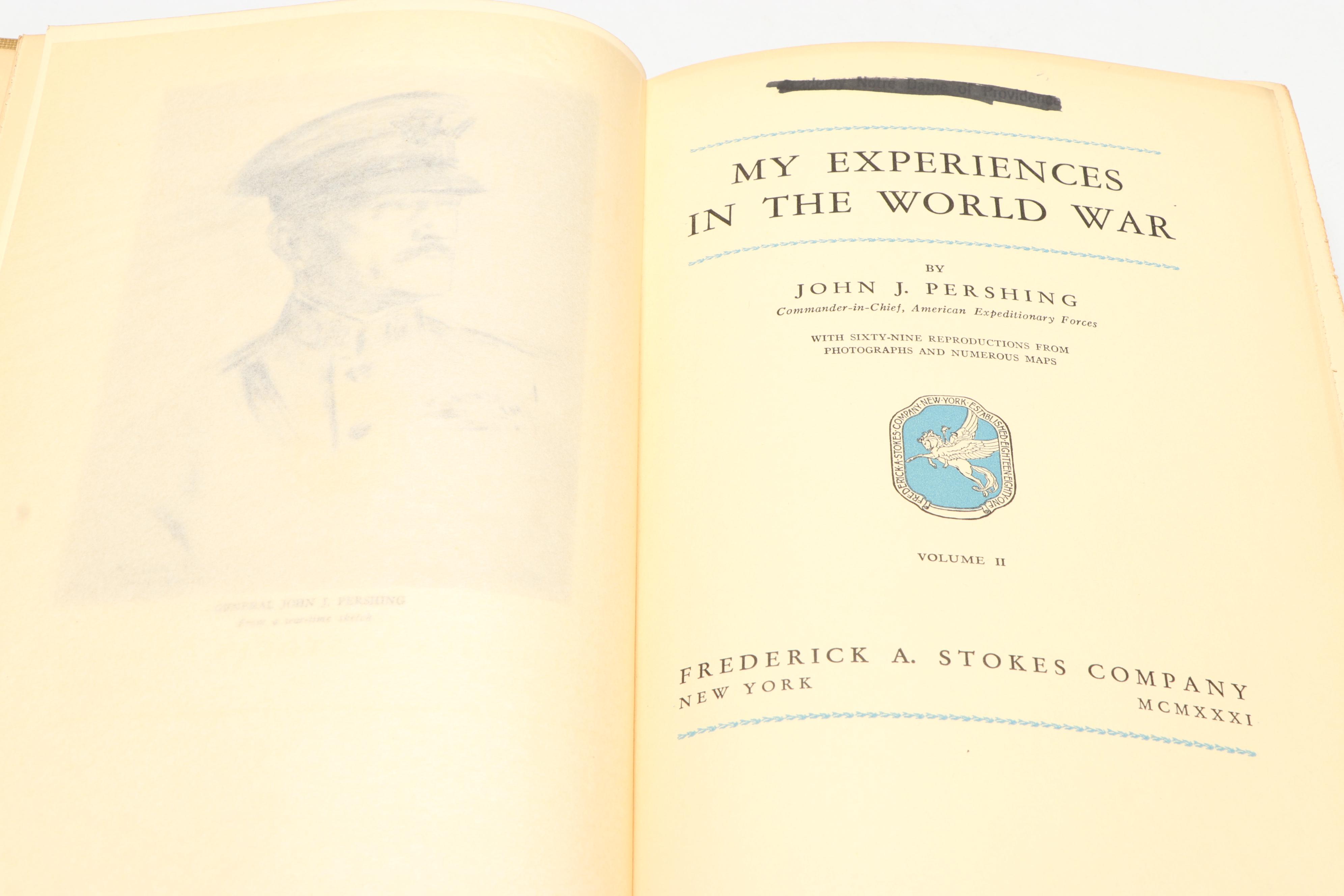 Author's Autograph Edition "My Experiences in the World War" by John J. Pershing