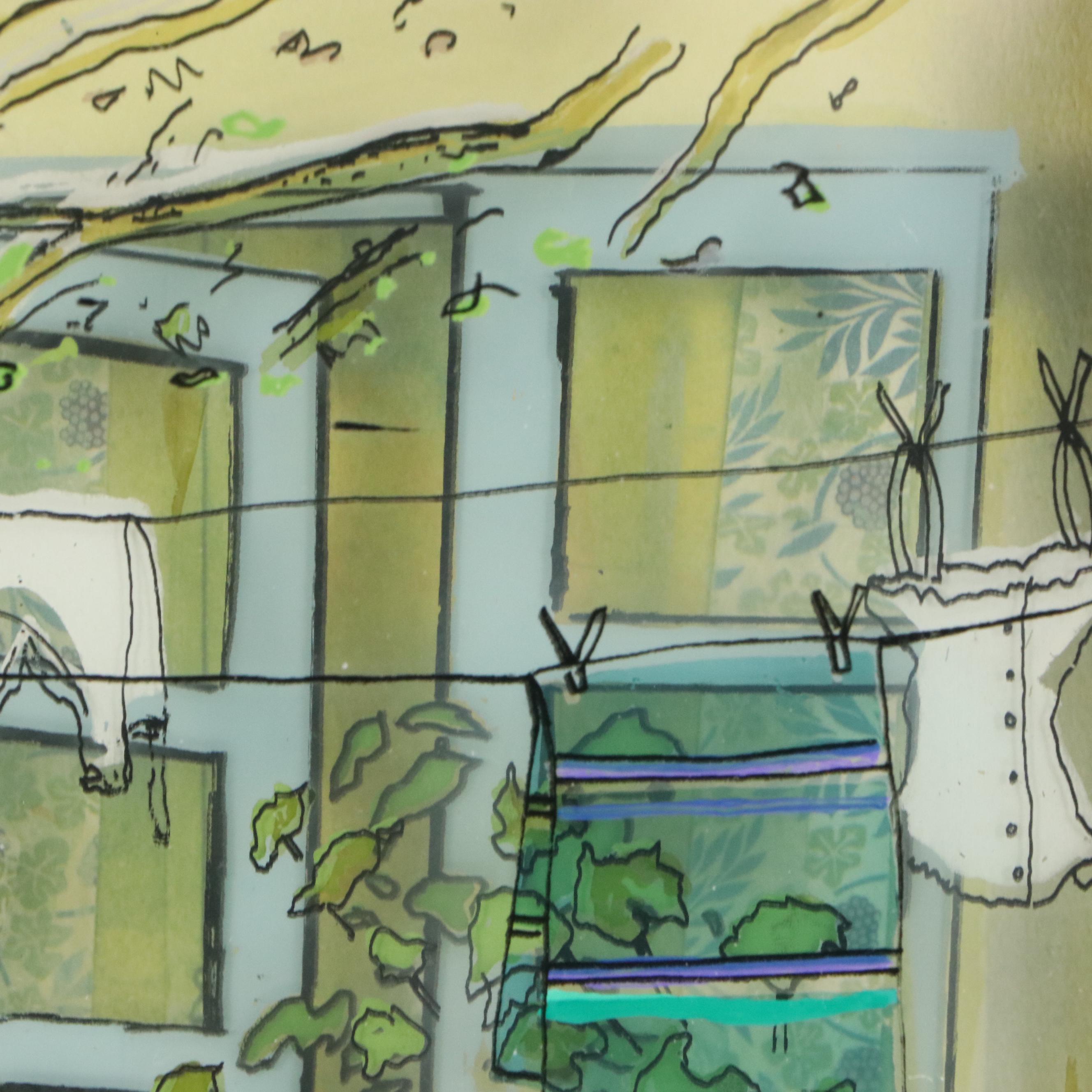 Jean-Pierre Weill Vitreographs "Girl Flowers Balcony" and Children at Play