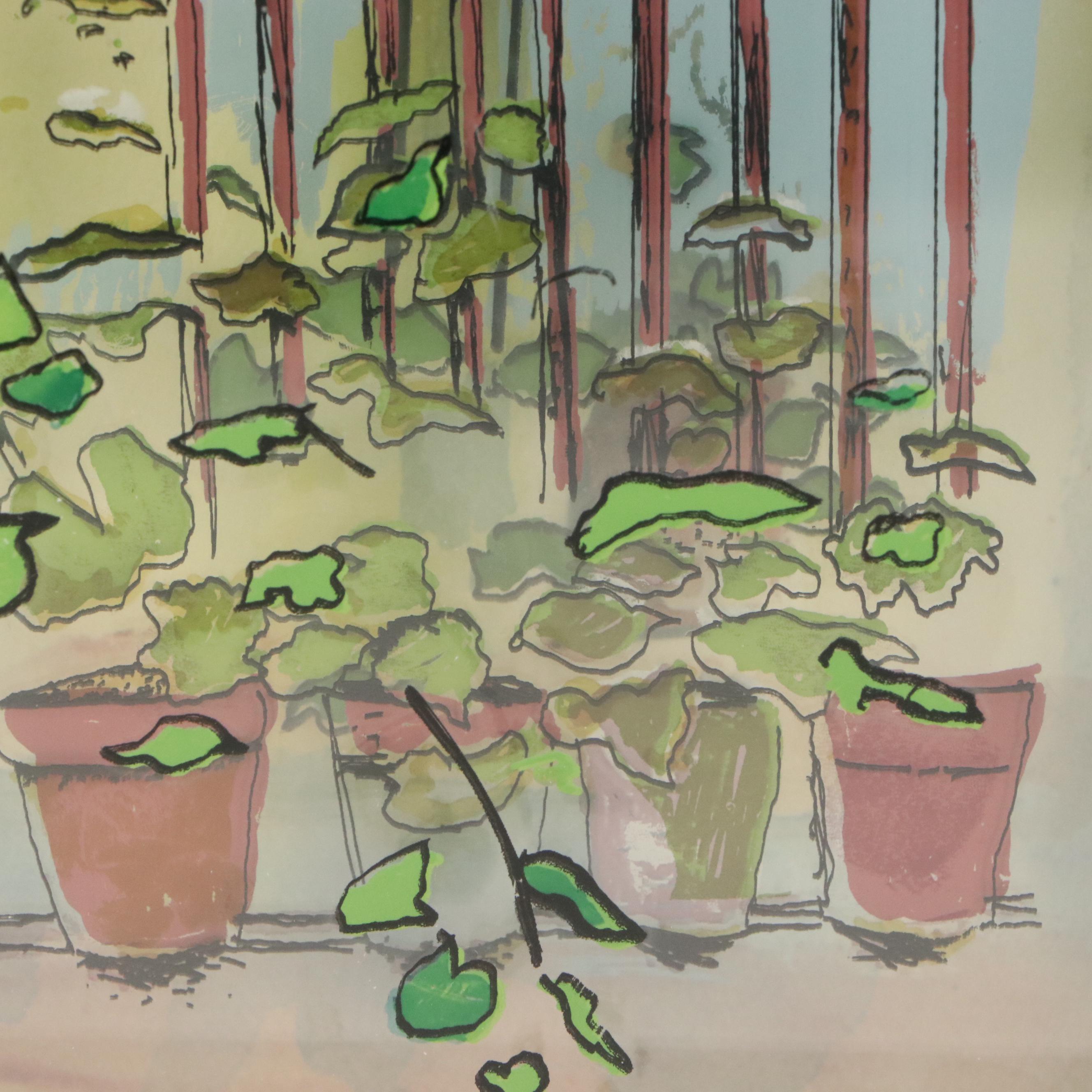 Jean-Pierre Weill Vitreographs "Girl Flowers Balcony" and Children at Play