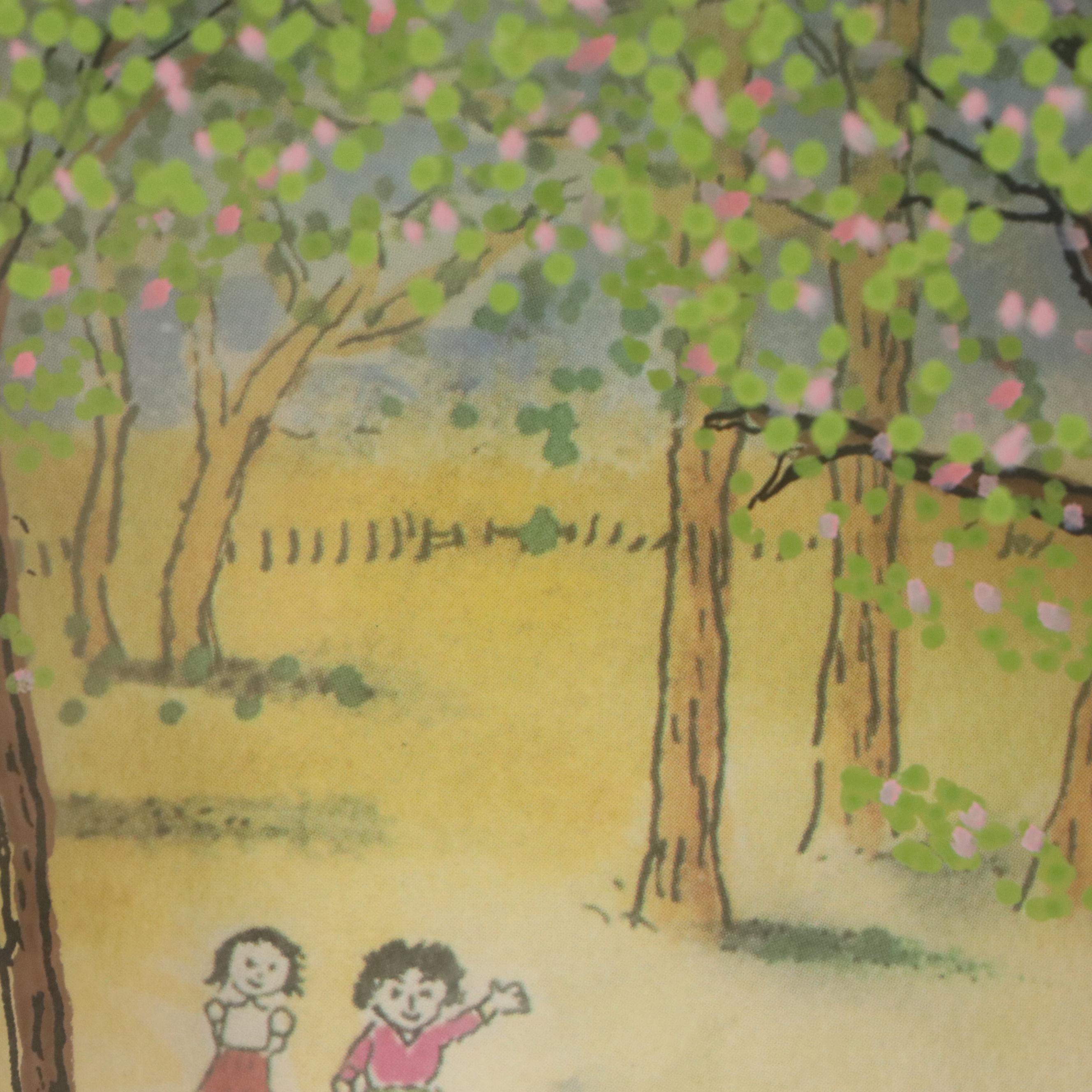 Jean-Pierre Weill Vitreographs "Girl Flowers Balcony" and Children at Play