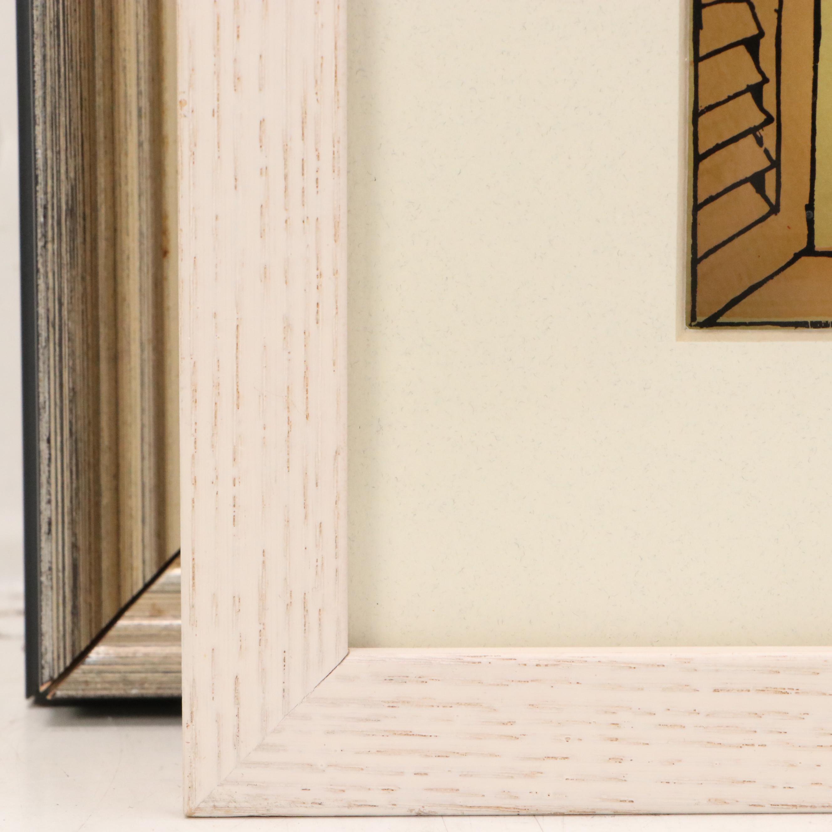 Jean-Pierre Weill Vitreographs "Girl Flowers Balcony" and Children at Play