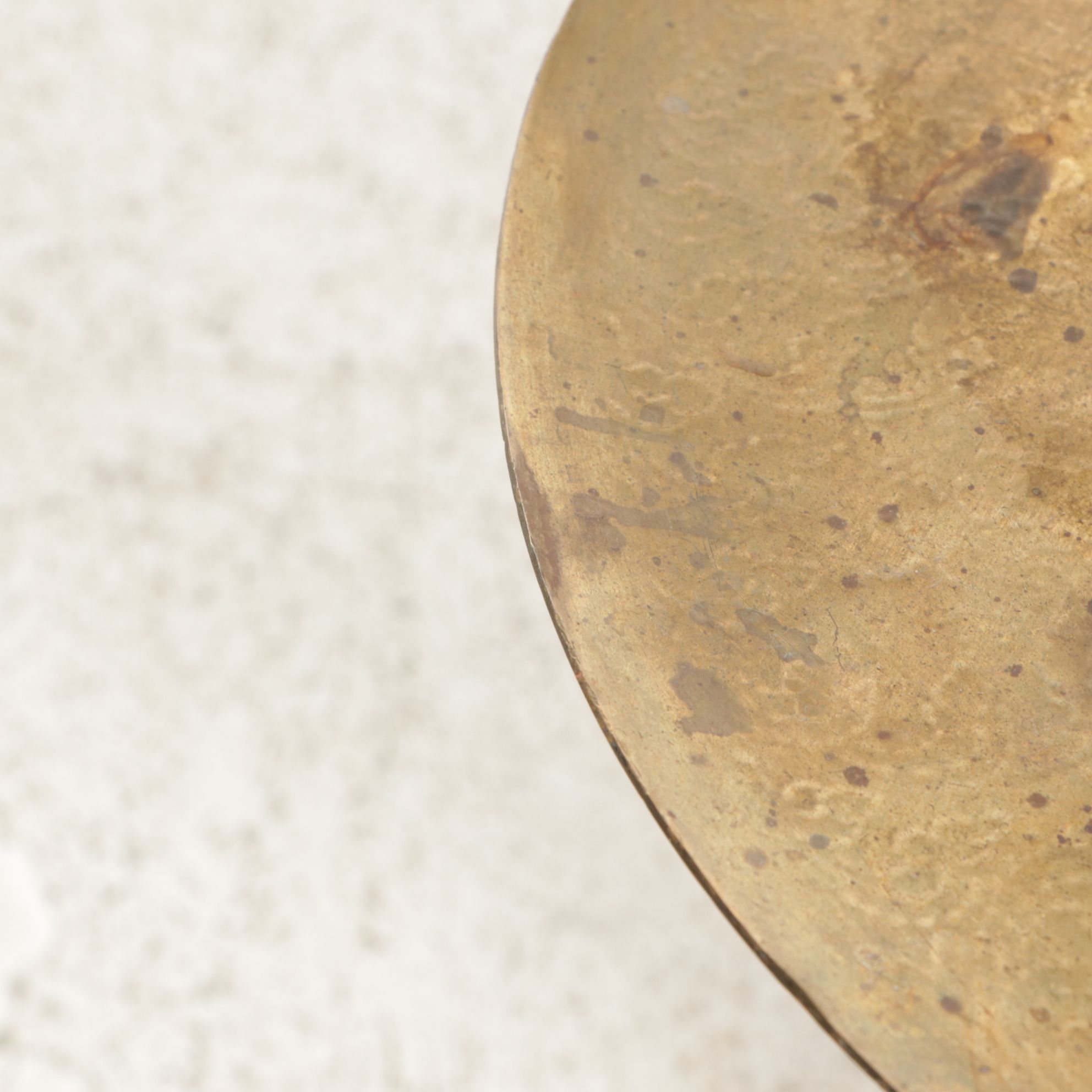 Moroccan Style Etched Brass Pillar Candle Holder