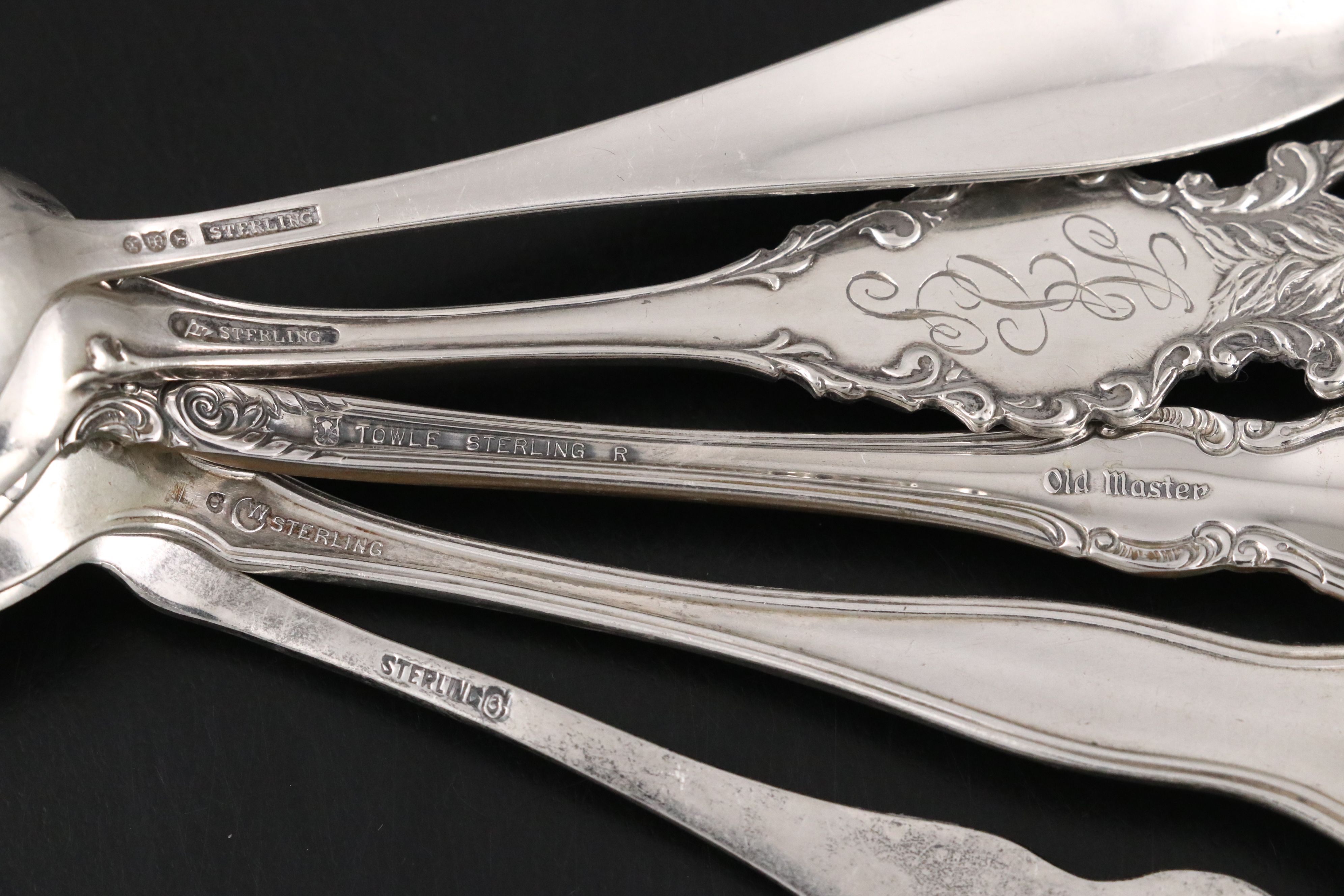 Sterling Silver and Enamel Tea and Souvenir Spoons, Late 19th to Early 20th C.