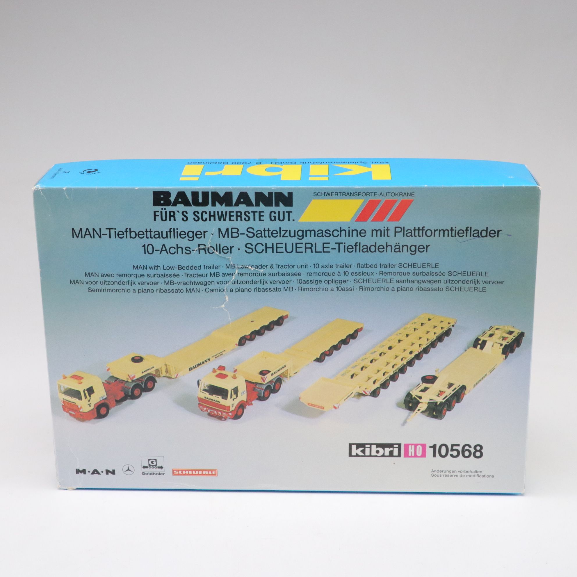 Ten Kibri HO Scale Model Construction and Work Trucks