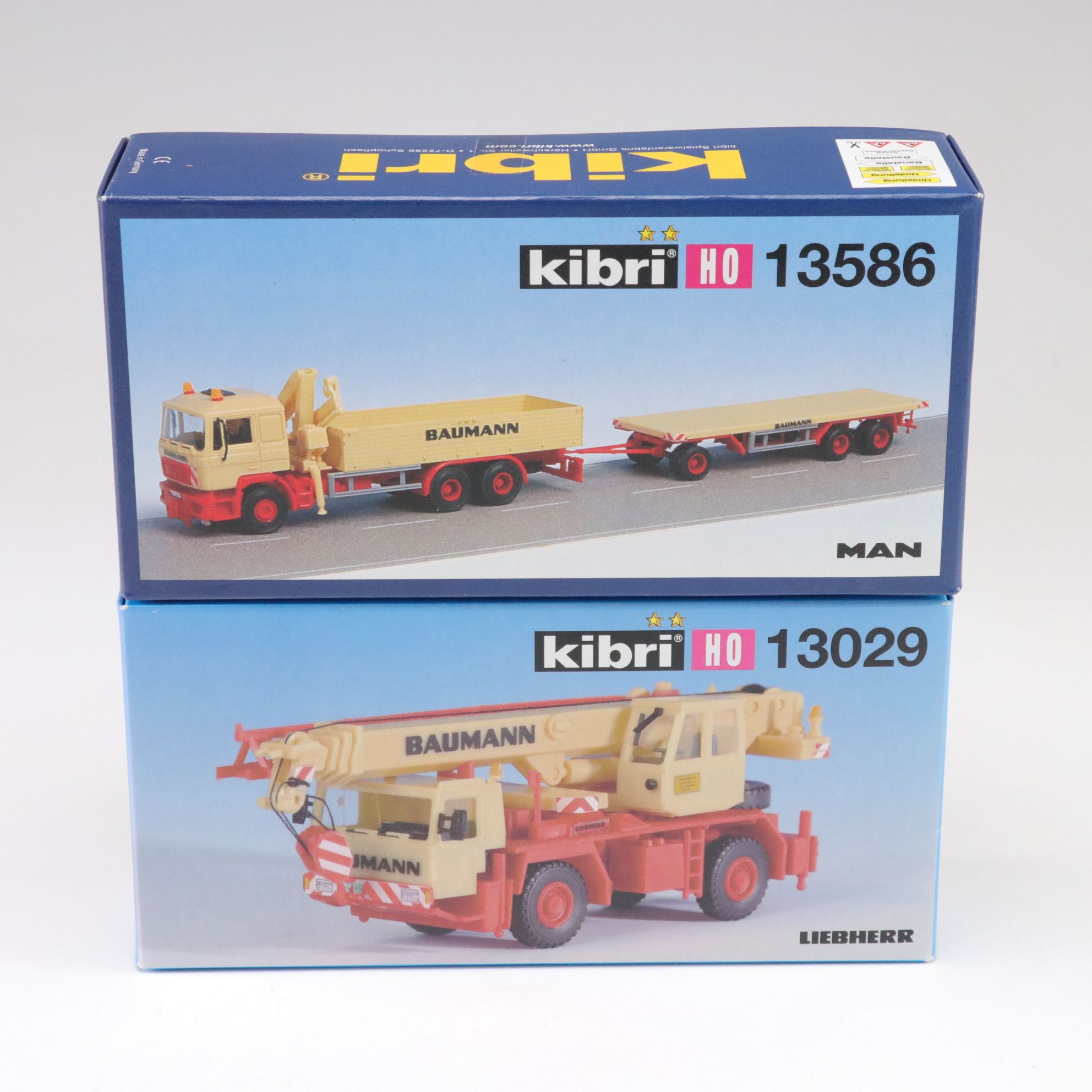 Ten Kibri HO Scale Model Construction and Work Trucks