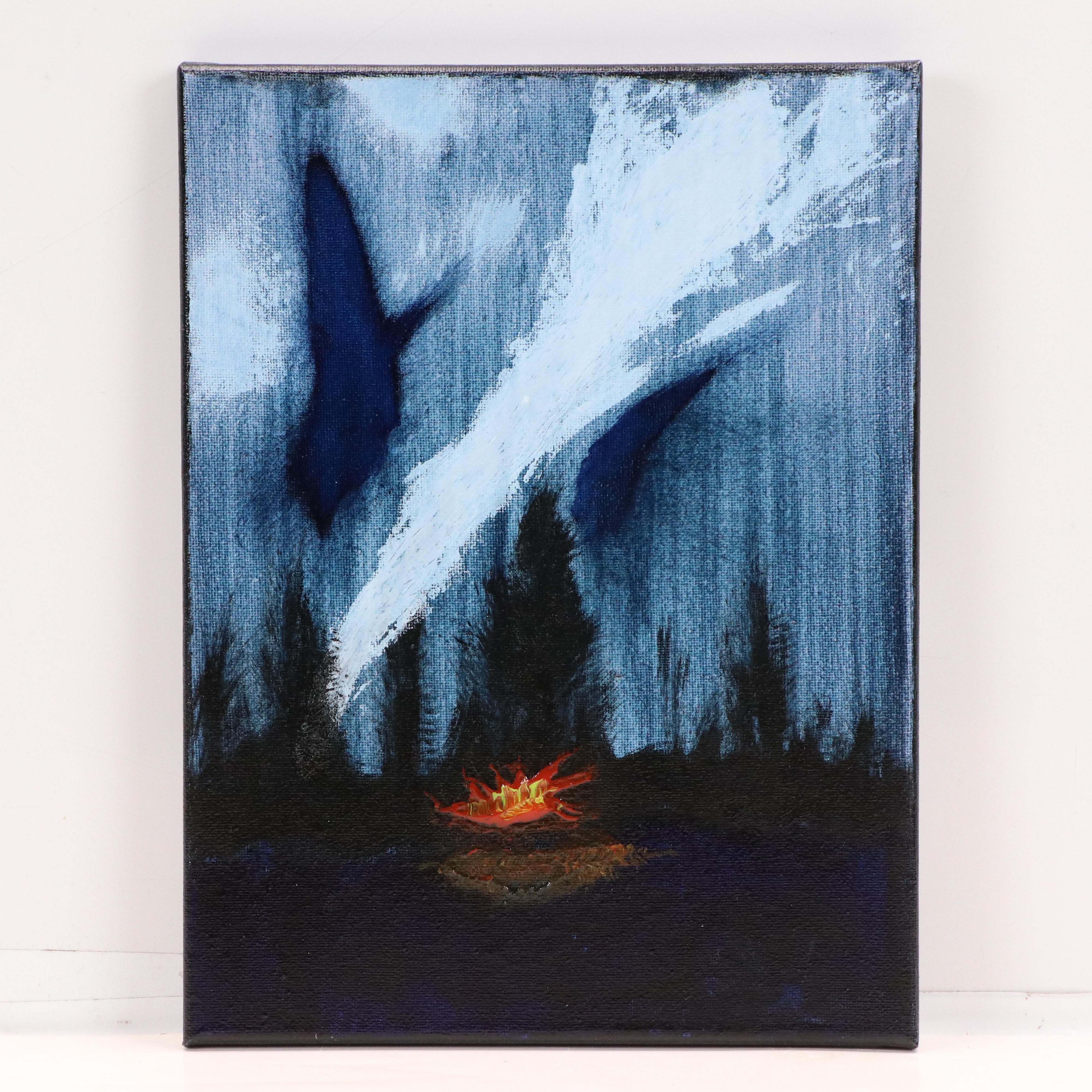 R. Balsbaugh Stylized Acrylic Paintings of Campfire and More, 2025
