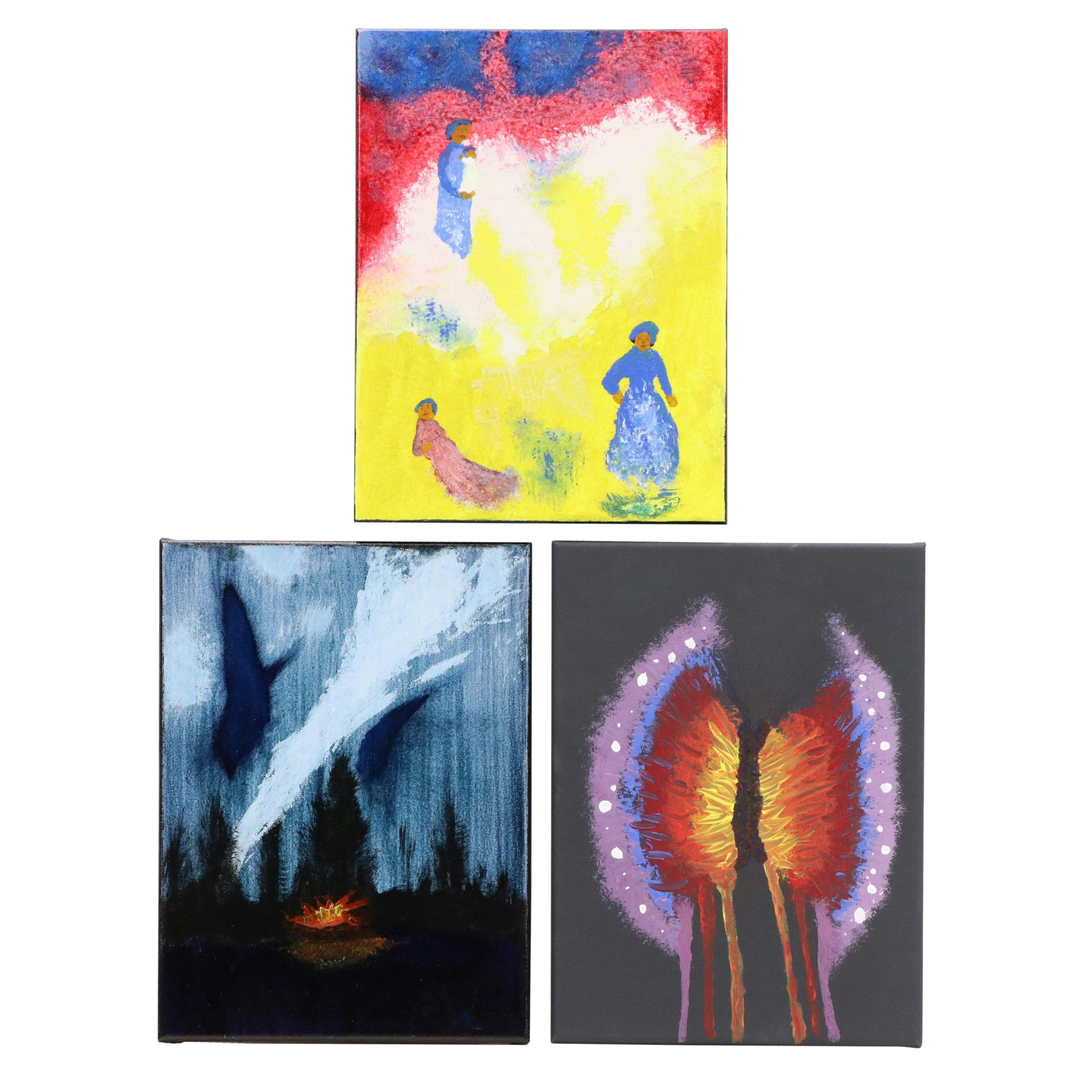 R. Balsbaugh Stylized Acrylic Paintings of Campfire and More, 2025