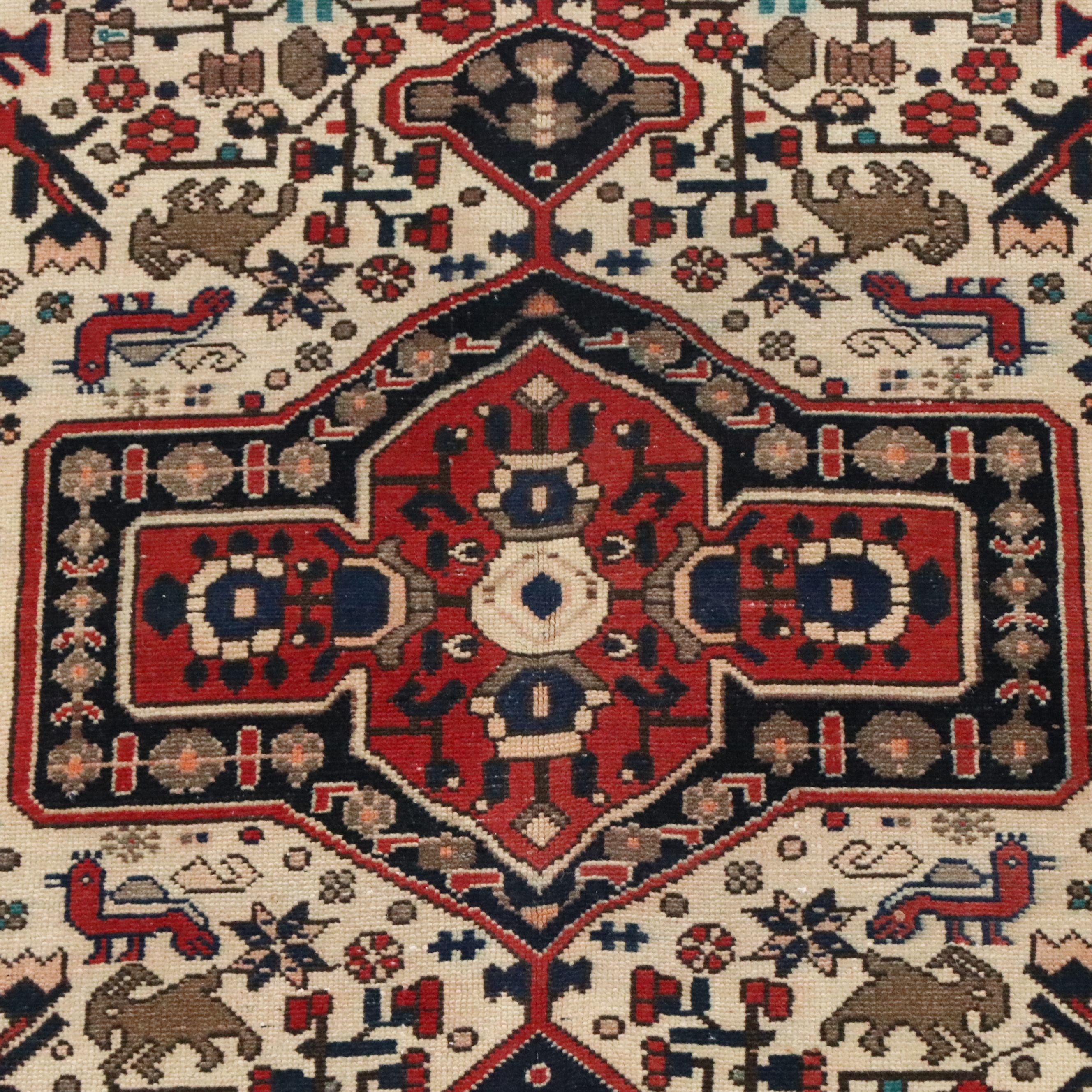5'4 x 9'8 Hand-Knotted Persian Hamadan Area Rug