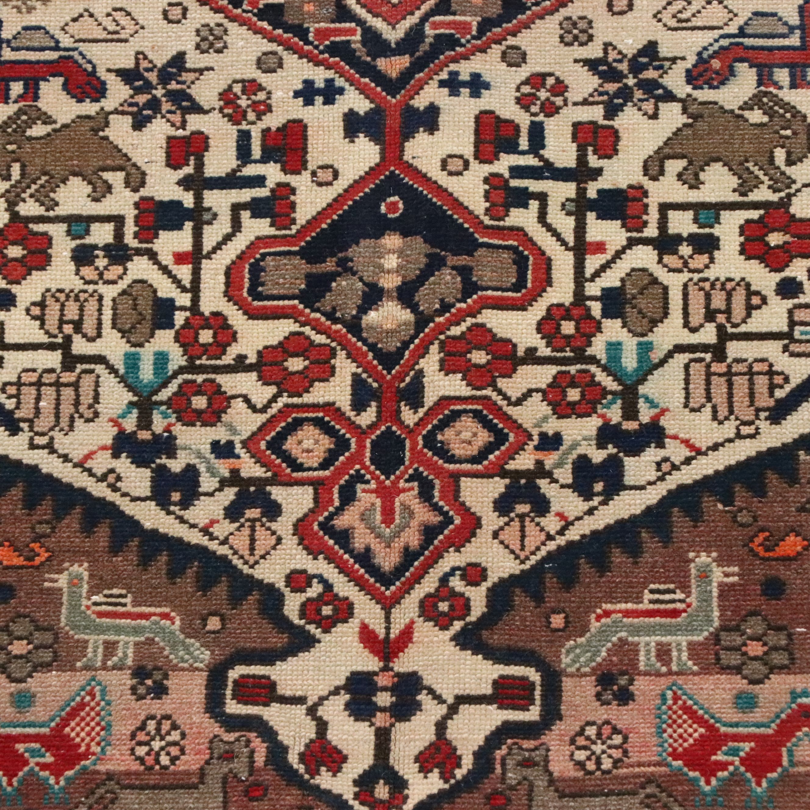 5'4 x 9'8 Hand-Knotted Persian Hamadan Area Rug