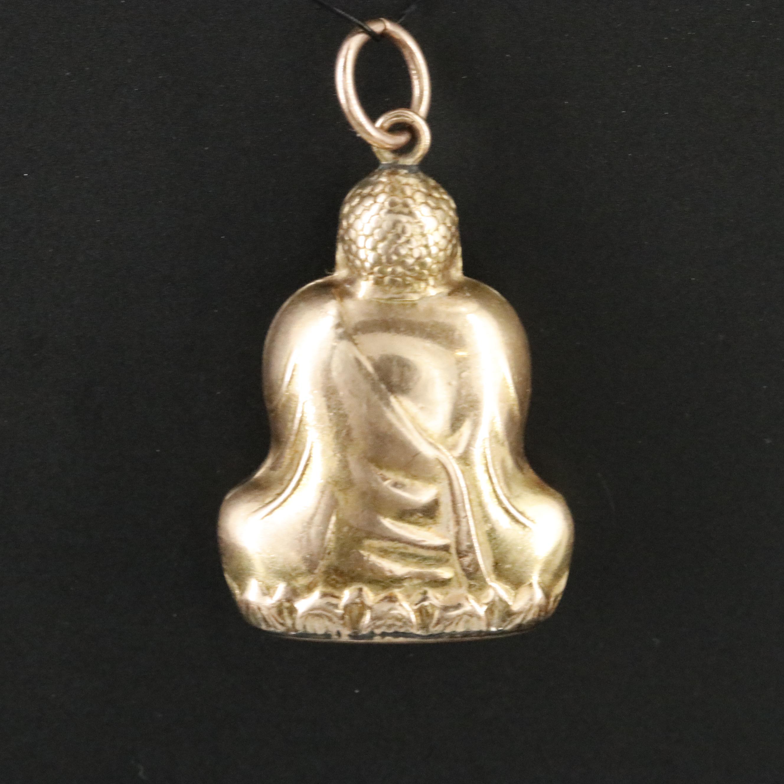 14K Buddha Charm Pendant