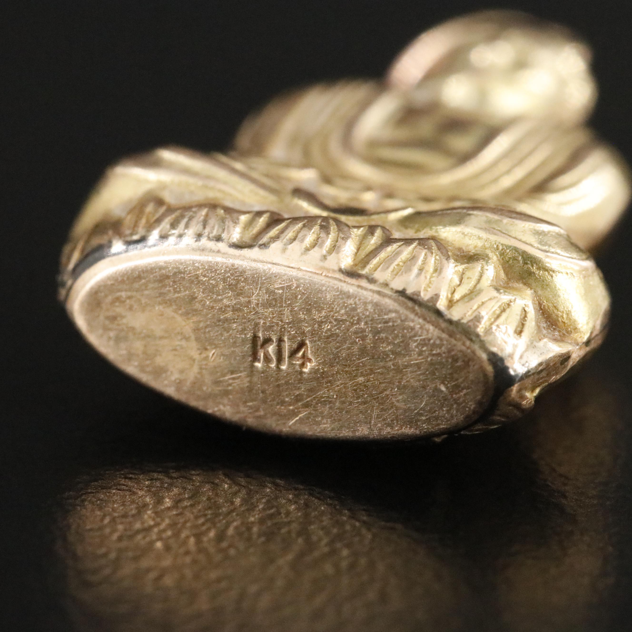 14K Buddha Charm Pendant