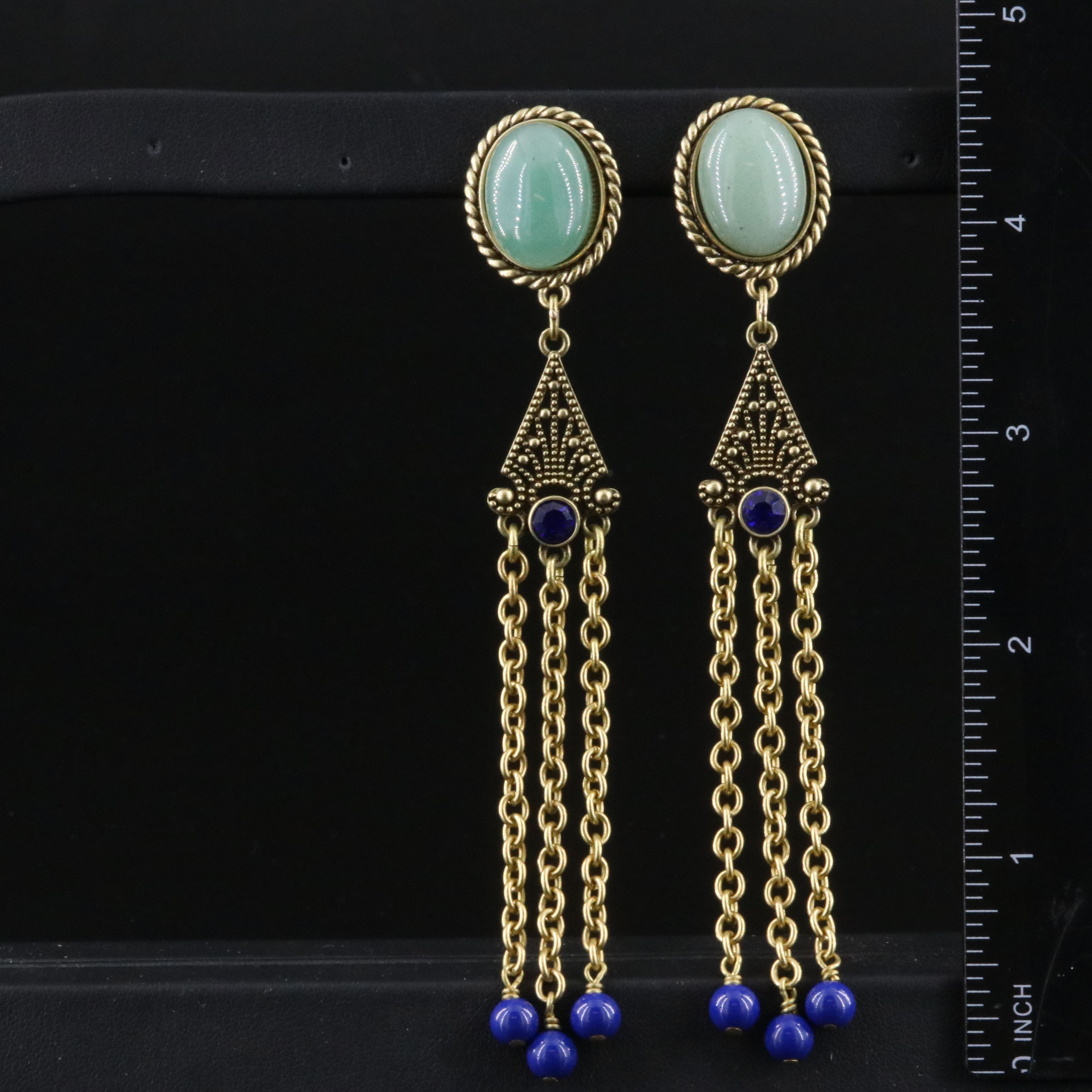 Heidi Daus Quartz and Rhinestone Drop Earrings
