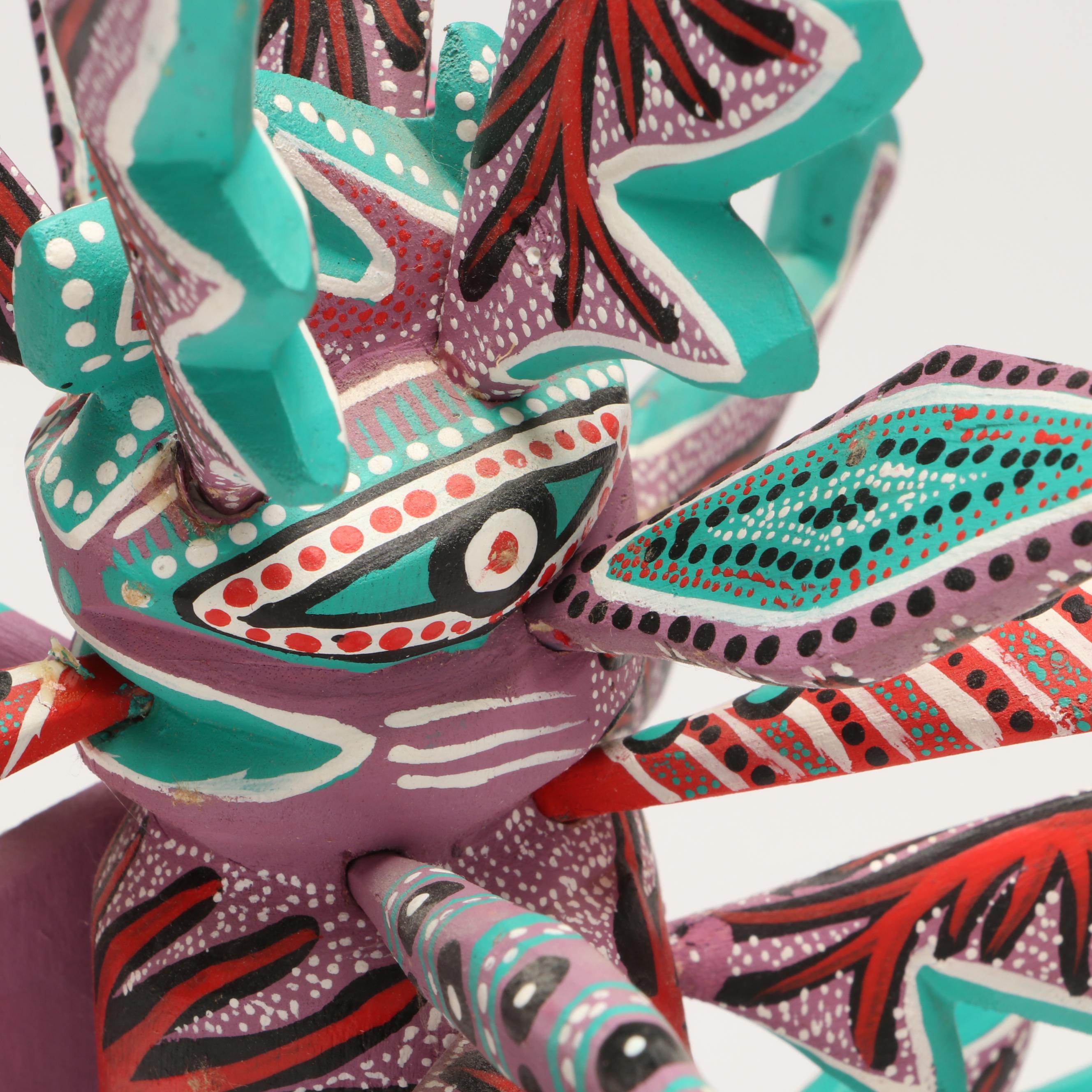 Mexican Oaxacan Folk Art Hand-Painted Wood Alebrijes