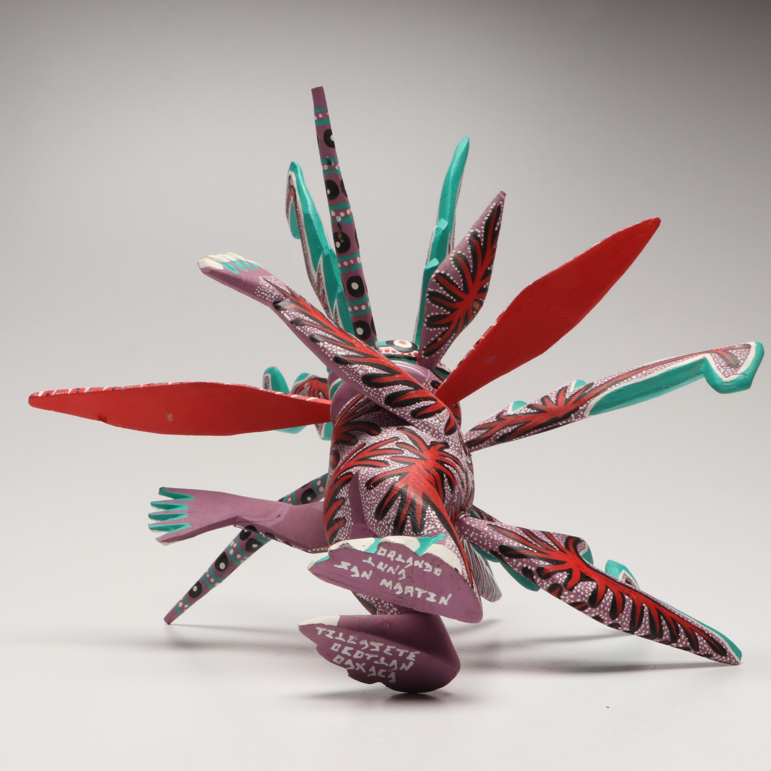 Mexican Oaxacan Folk Art Hand-Painted Wood Alebrijes