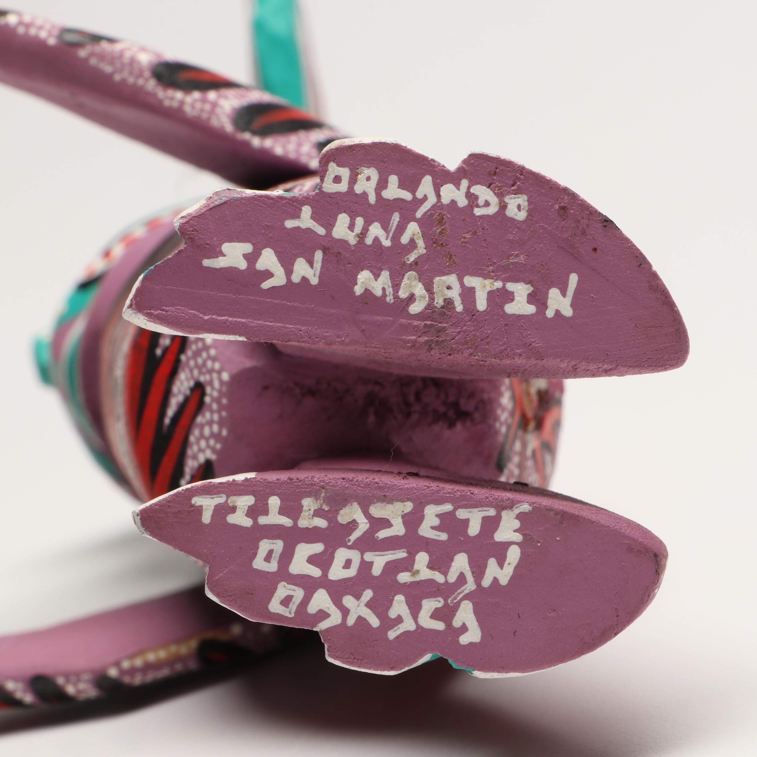 Mexican Oaxacan Folk Art Hand-Painted Wood Alebrijes