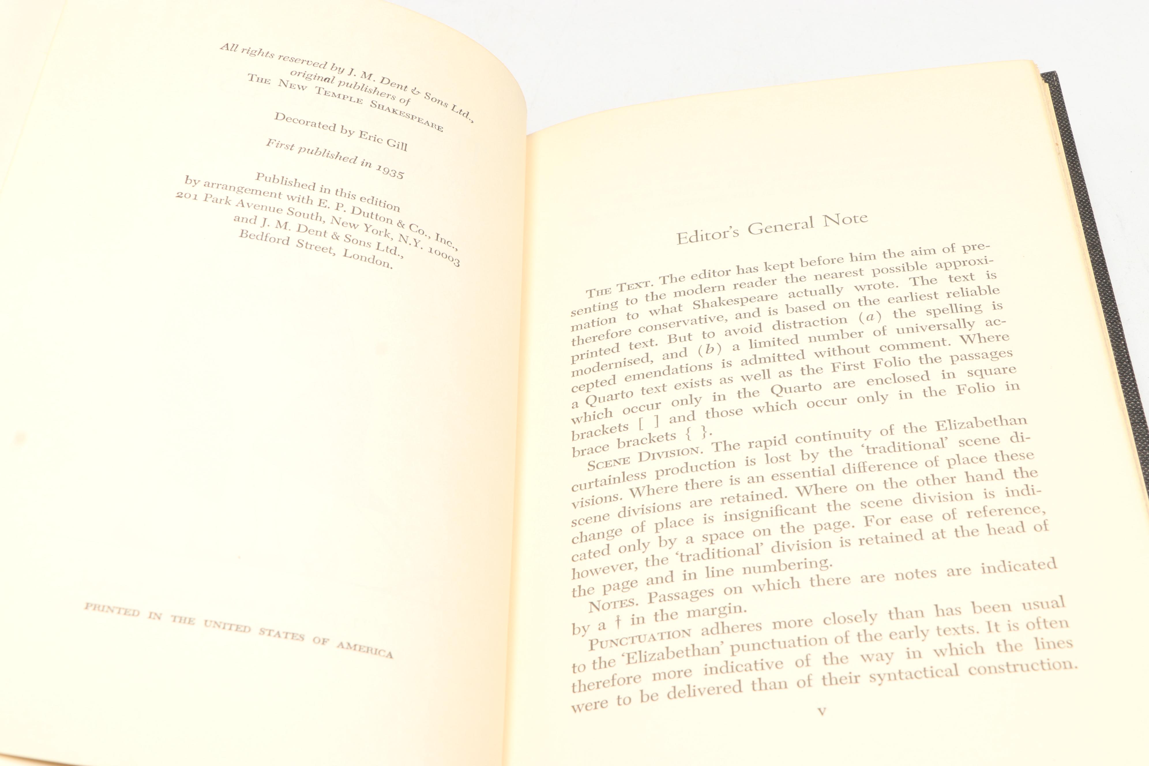 "The New Temple Shakespeare" Thirty-Two-Volume Set Edited by M. R. Ridley