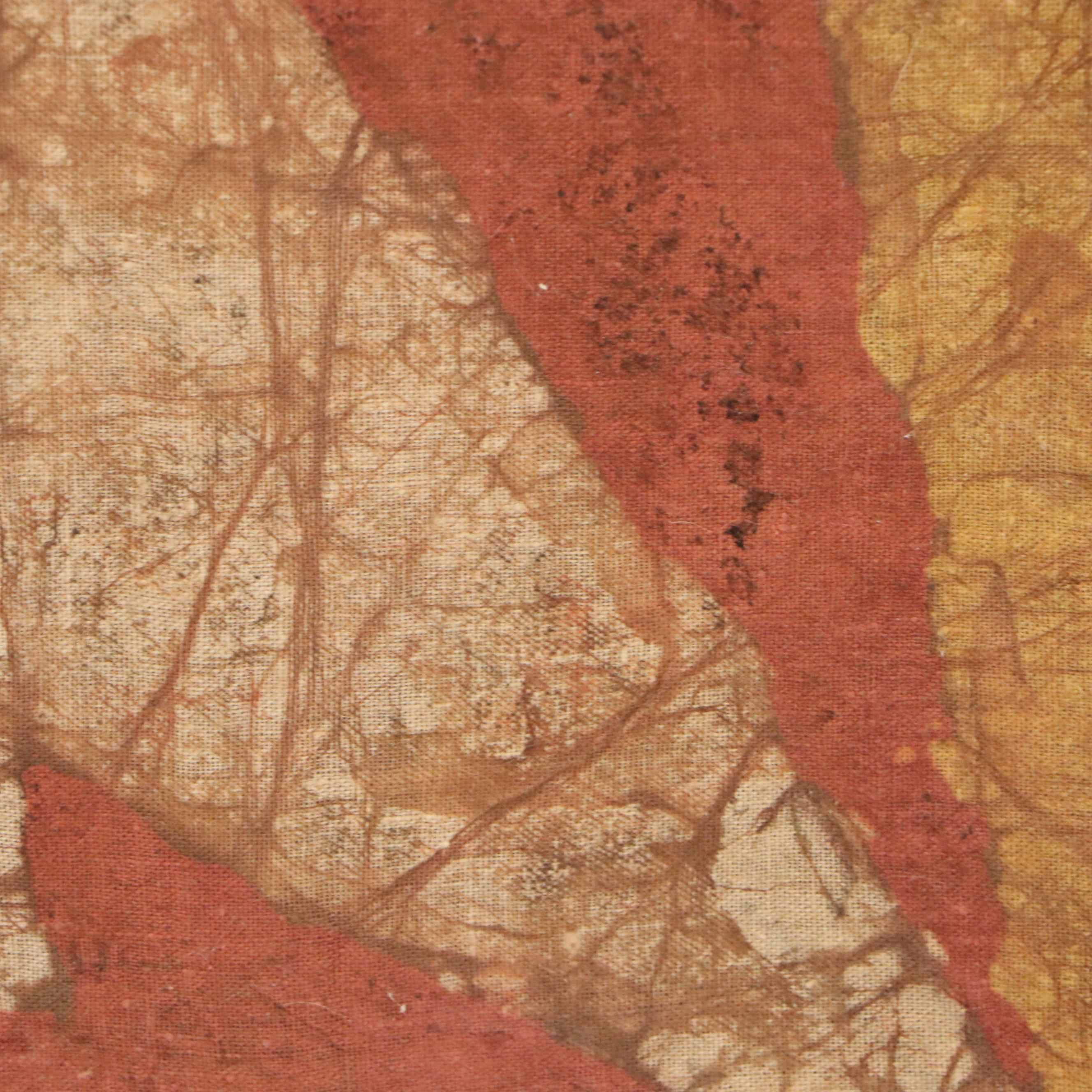 Nocturne Batik Panel Depicting Cloaked Traveler