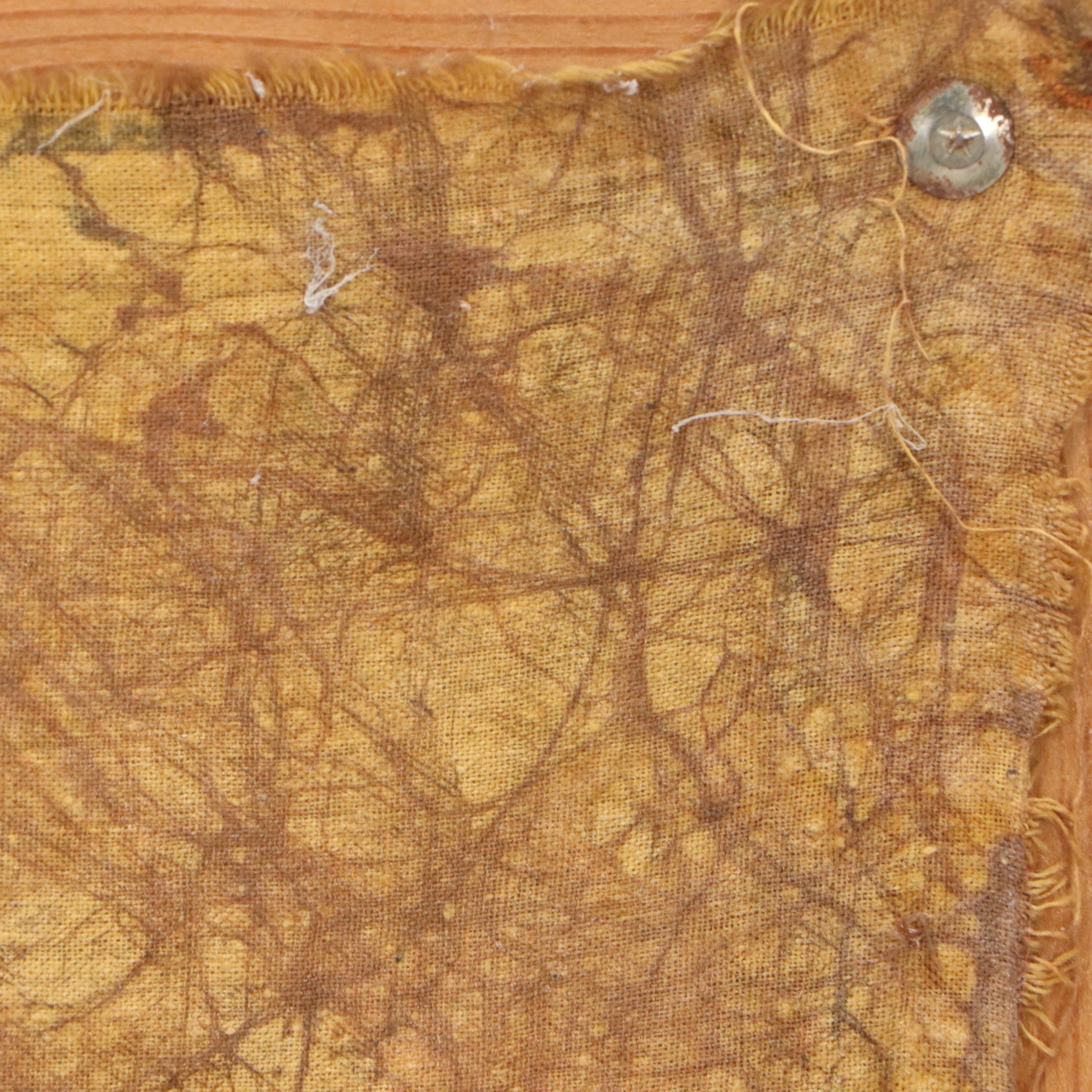 Nocturne Batik Panel Depicting Cloaked Traveler