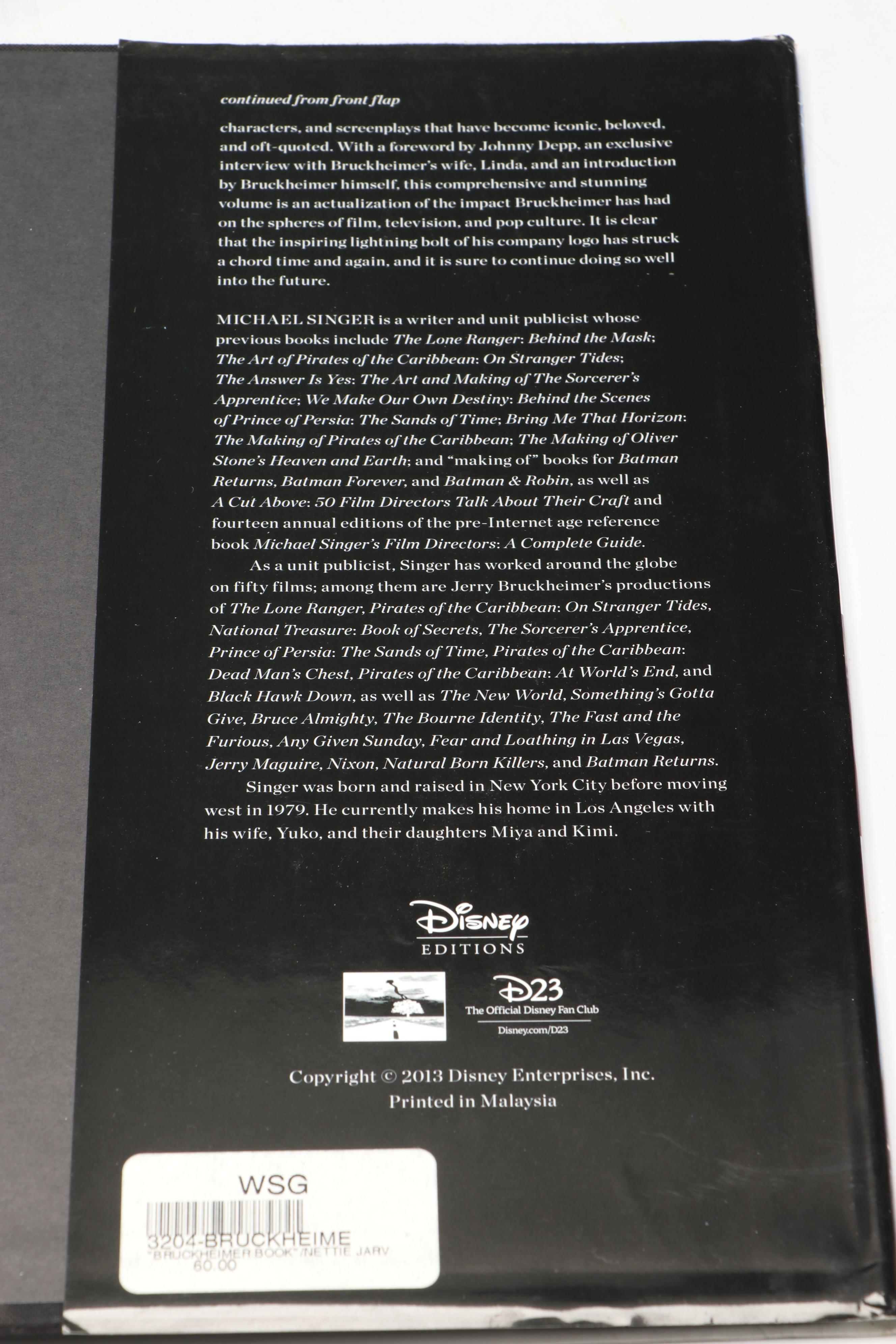 Signed First Edition "Jerry Bruckheimer: When Lightning Strikes," 2013