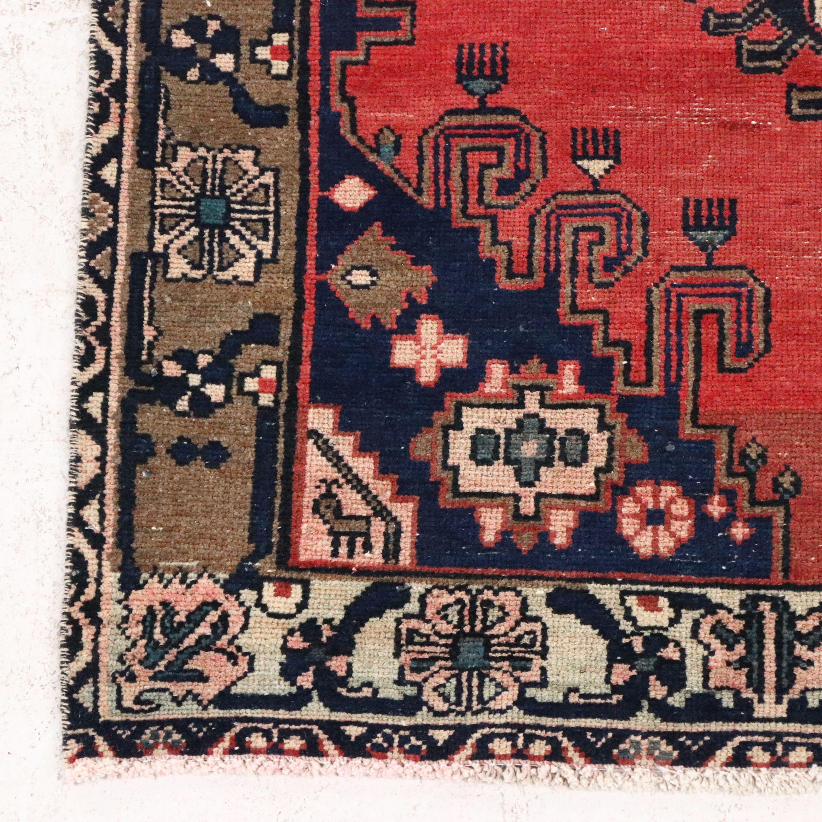 4'11 x 8'4 Hand-Knotted Persian Hamadan Area Rug